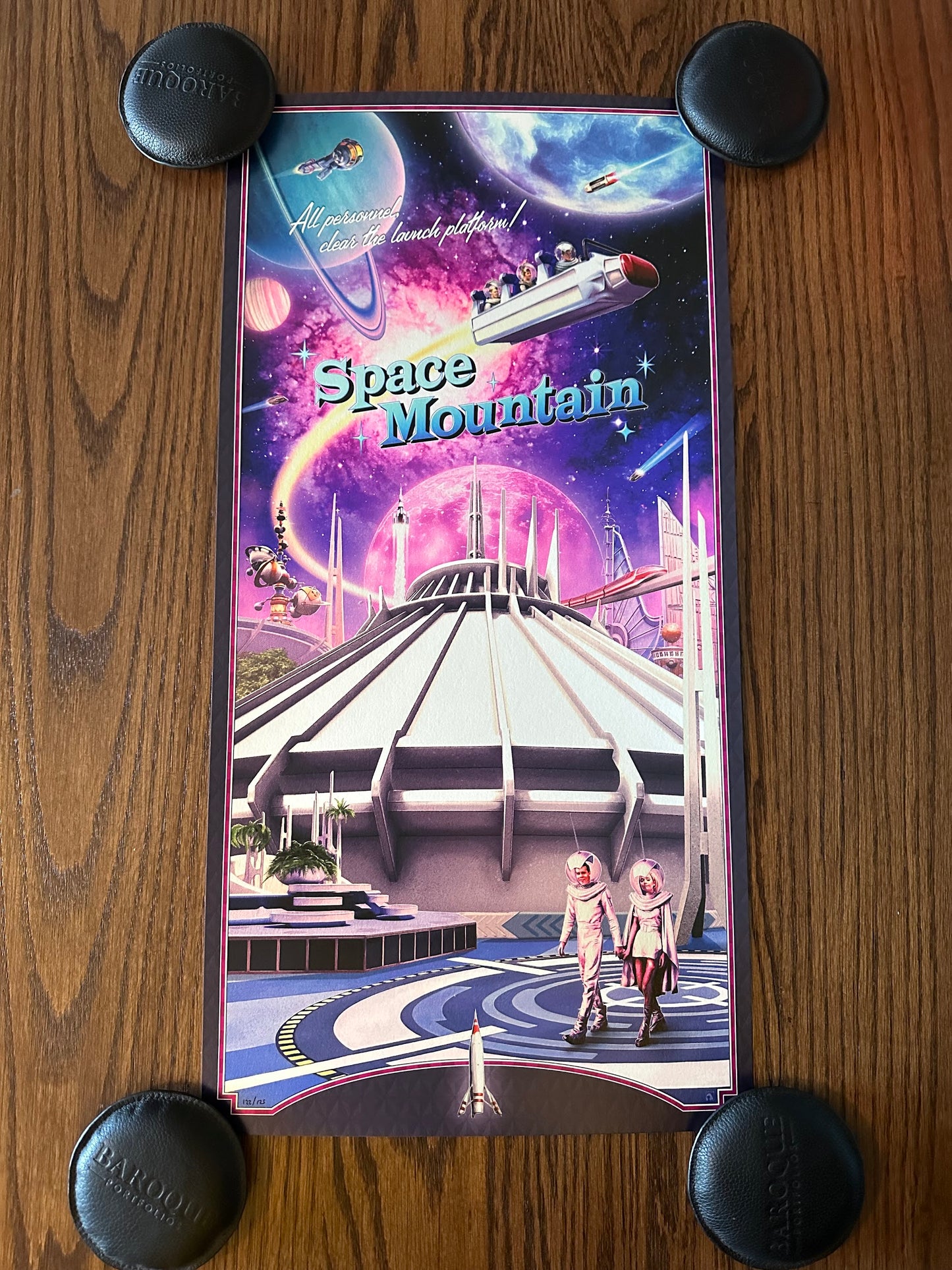 Kevin Wilson – Space Mountain Disney Ride, 12 x 24 in, art print