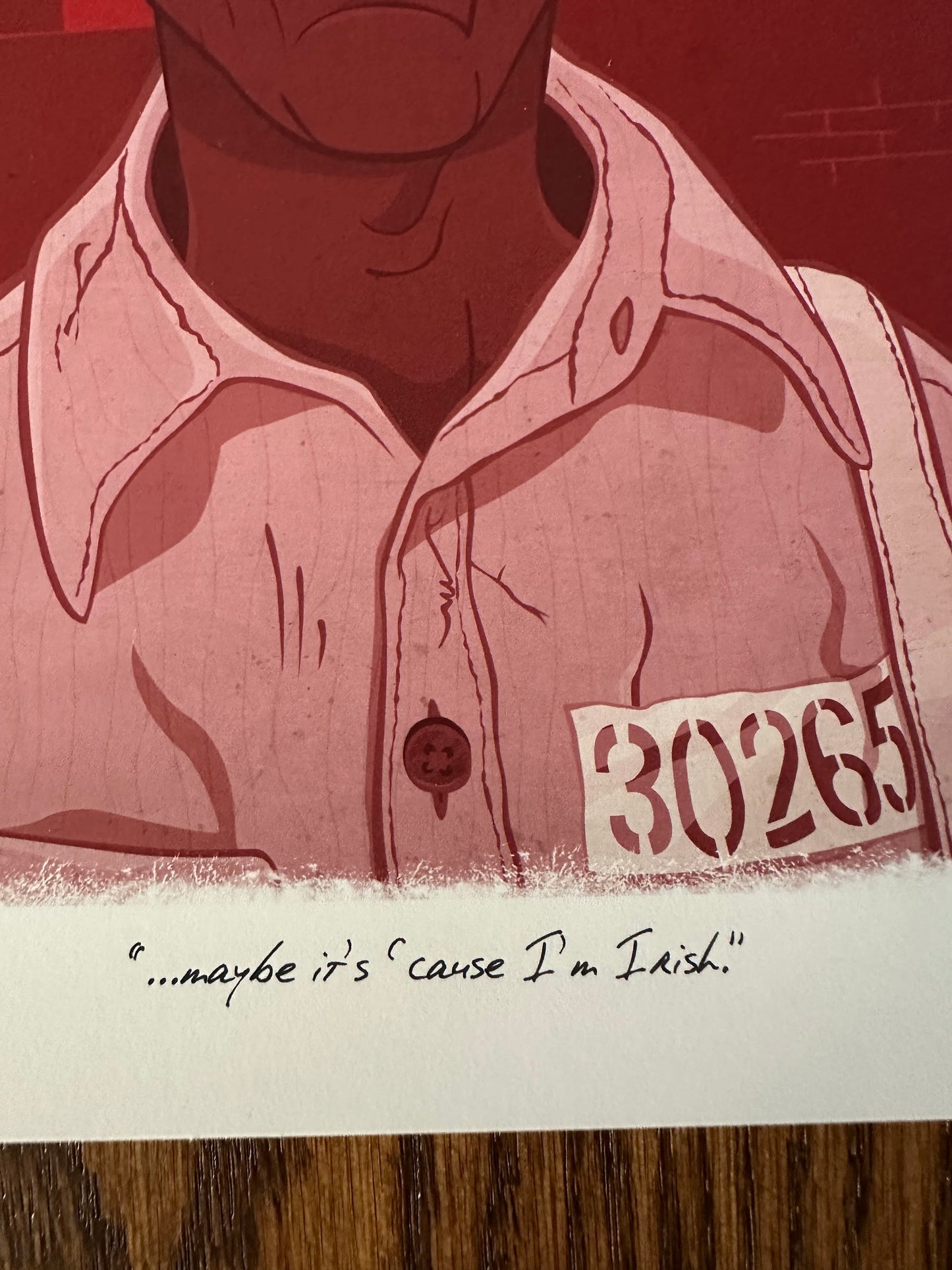 Ian Glaubinger - Shawshank Redemption Ellis Portrait 8x10 art print - detail image 3