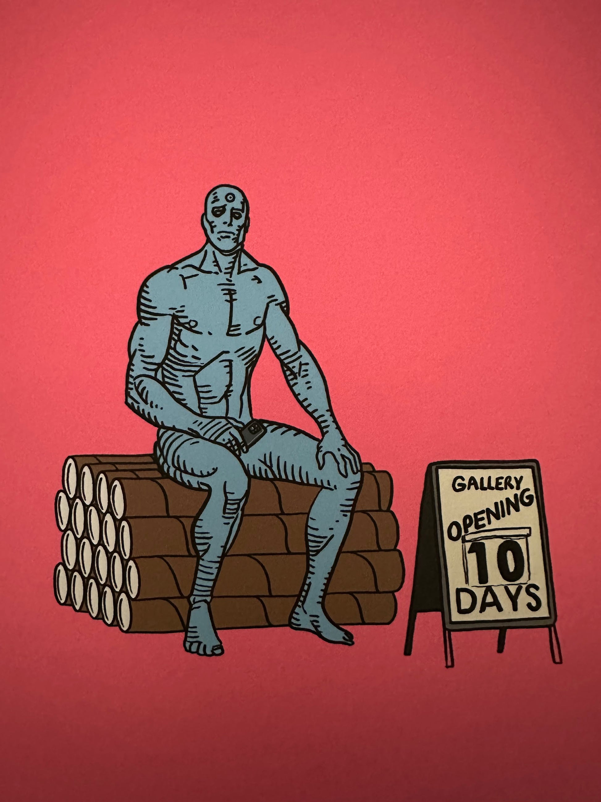 Raid71 – Dr. Manhattan, 10 x 10 in, art print, image 2