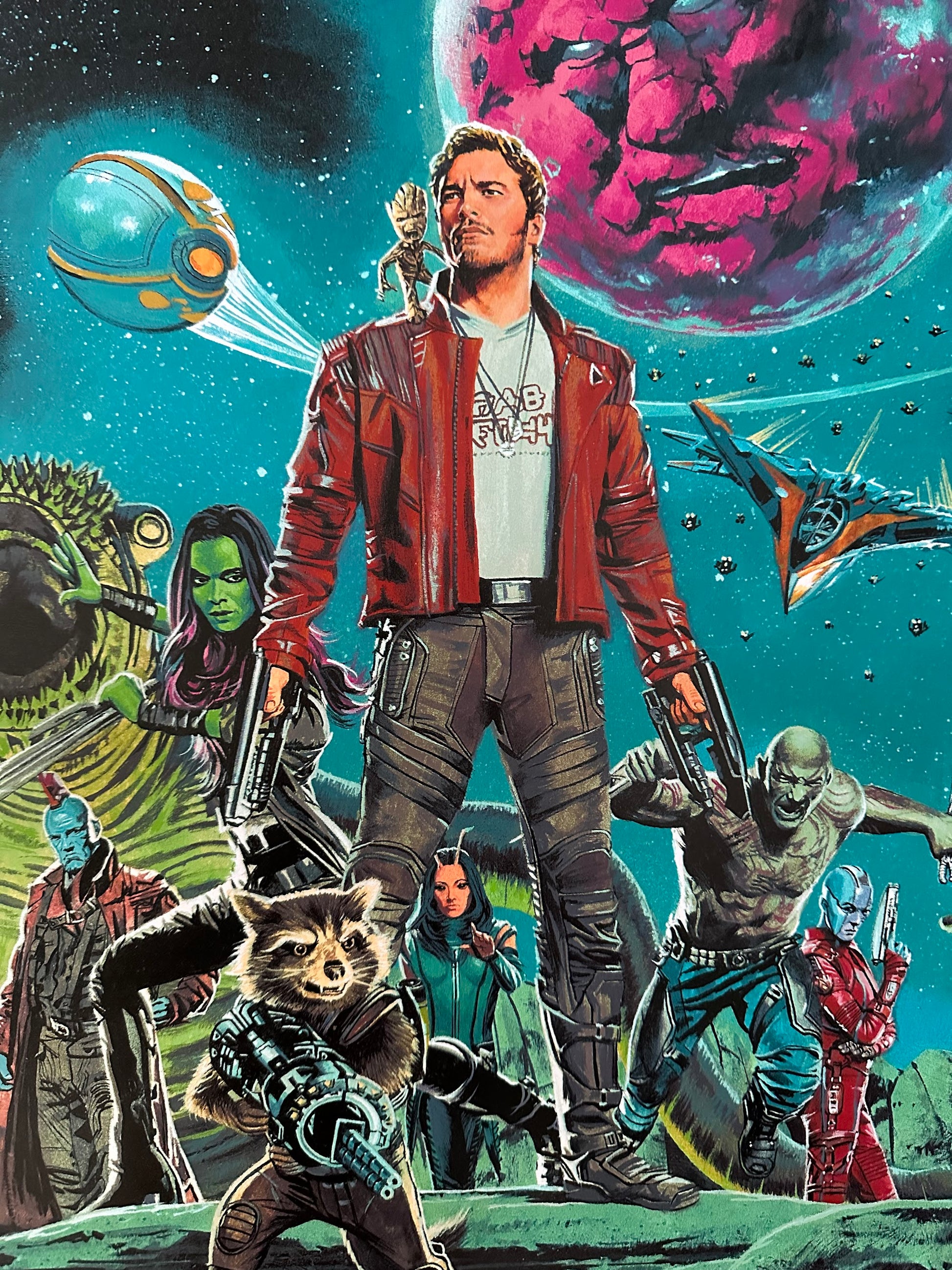 Paul Mann – Guardians of the Galaxy 2 White Variant, 24 x 36 in, poster, image 3