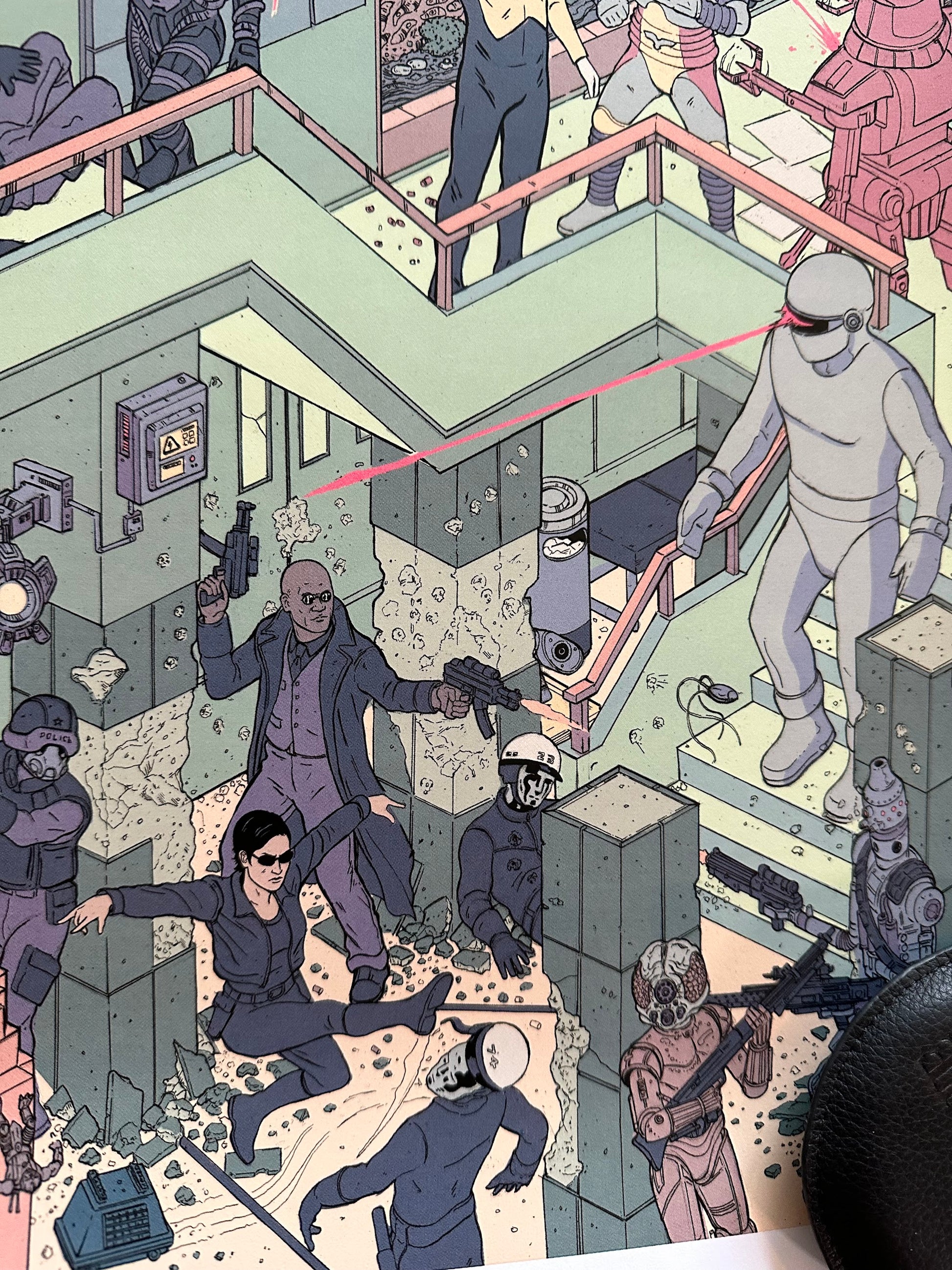 Laurie Greasley – The Raid 3 Scourge of the Machines, 24 x 36 in, poster, image 9