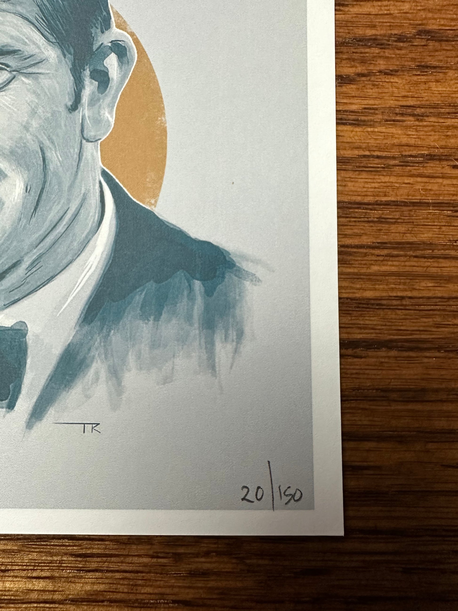 Tom Ralston – James Bond 007 George Lazenby Portrait, 6 x 6 in, art print, image 3