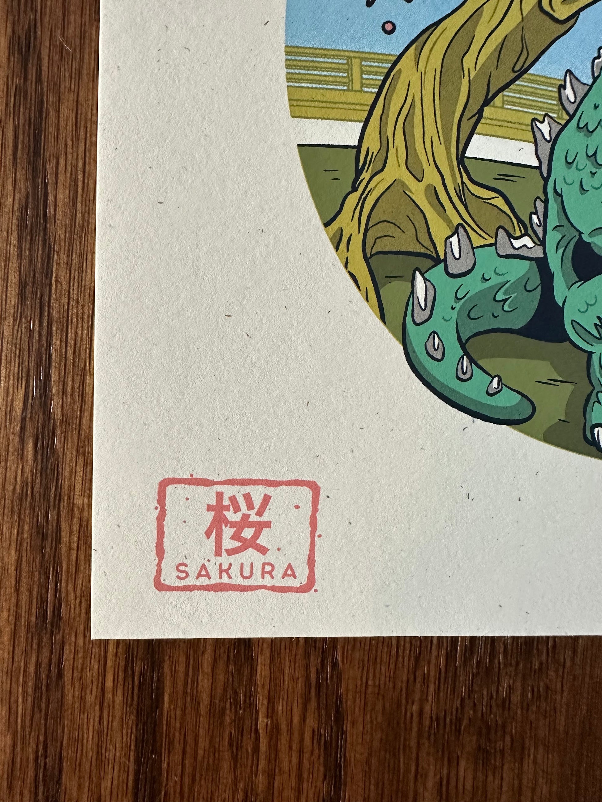 Anthony Petrie – Strange Beast Sakura, 7 x 7 in, art print, image 3
