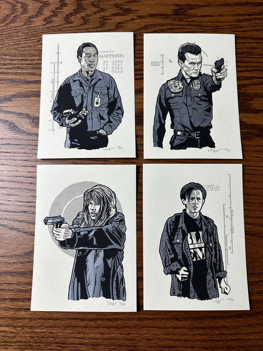 New Flesh – Terminator Lot of 4 Handbill set, 5 x 7 in, art print