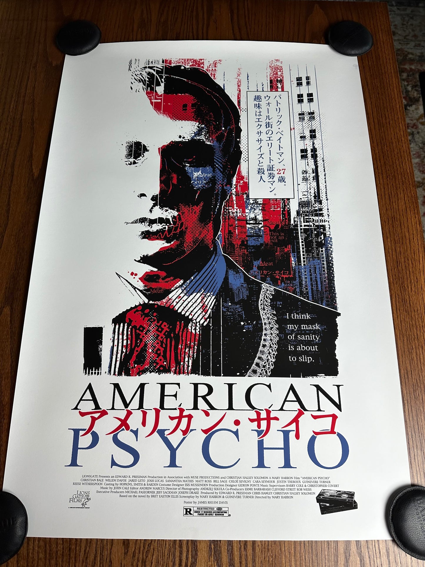 James Rheem Davis – American Psycho, 24 x 36 in, poster