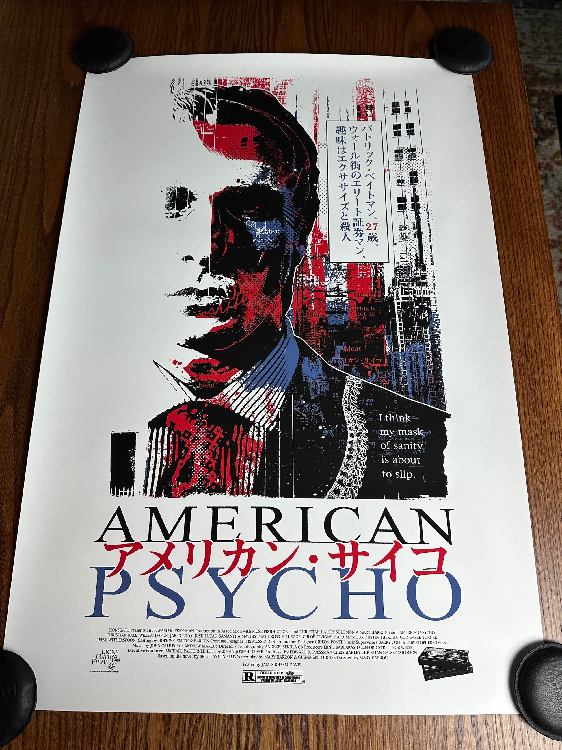 James Rheem Davis – American Psycho, 24 x 36 in, poster