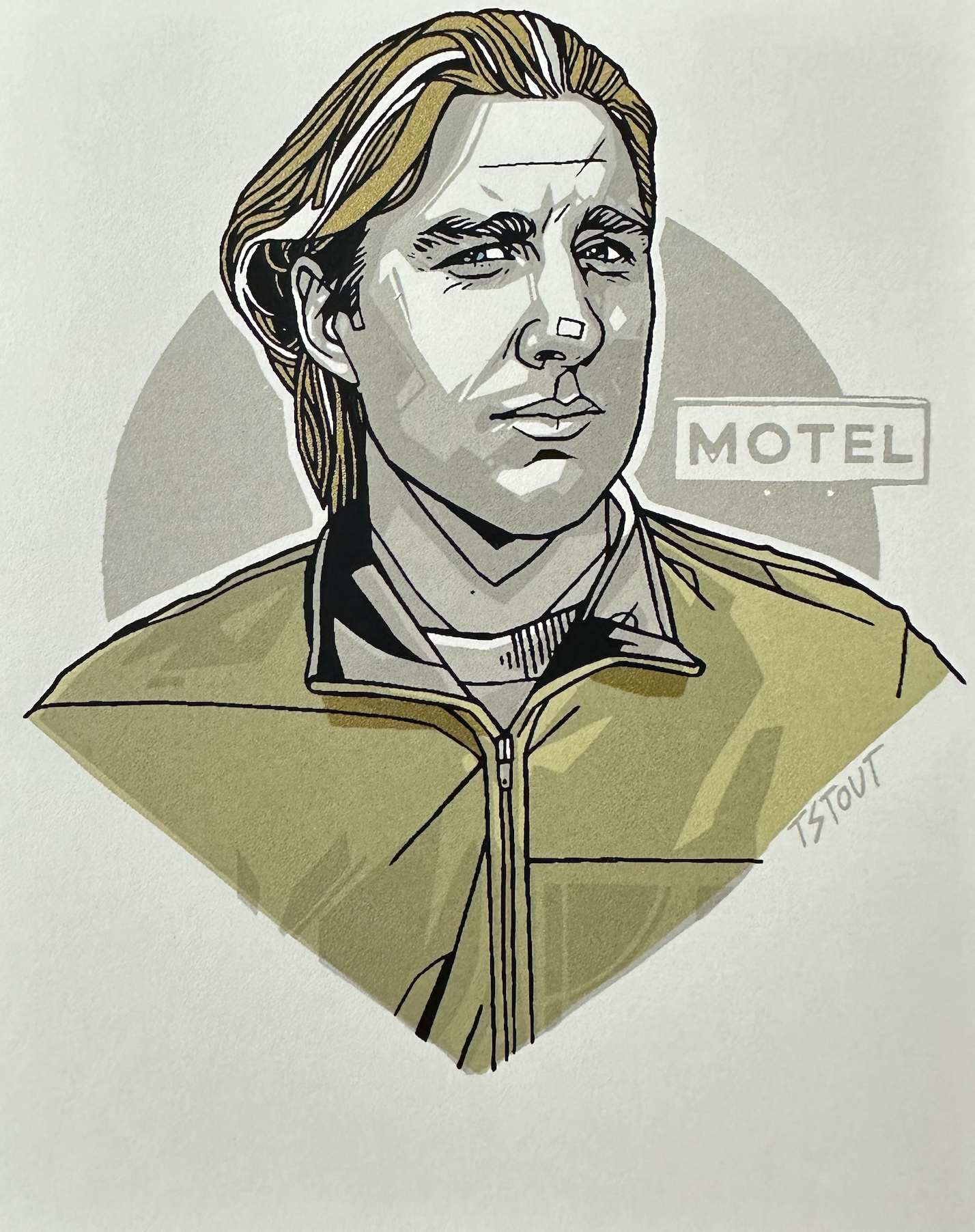 Tyler Stout – Pros and Cons Series XII Anthony Adams Gold Handbill, 4 x 5 in, art print, image 3