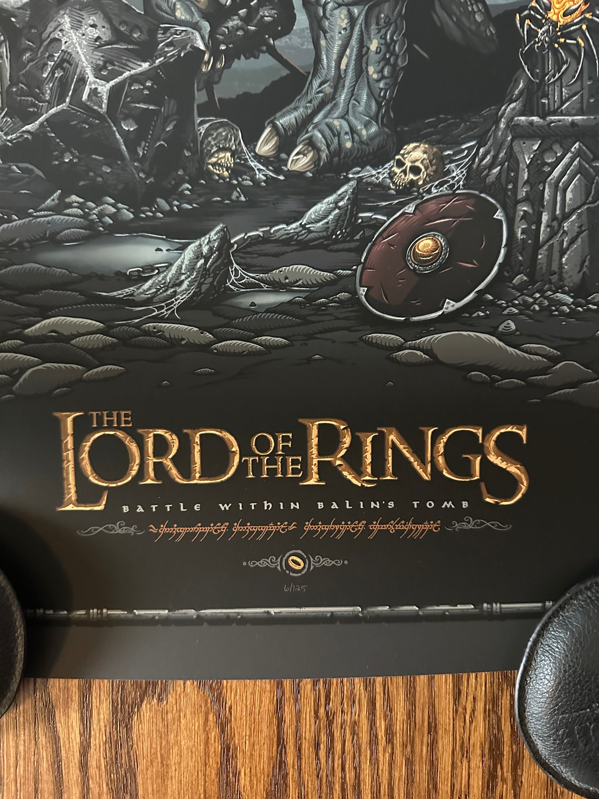 Brad Dunlop – LOTR Battle Within Balin's Tomb, 12 x 24 in, art print, image 4