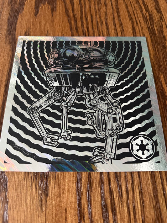 Joshua Budich - Star Wars Imperial Probe Droid Moon Lava Foil Variant 6x6 art print