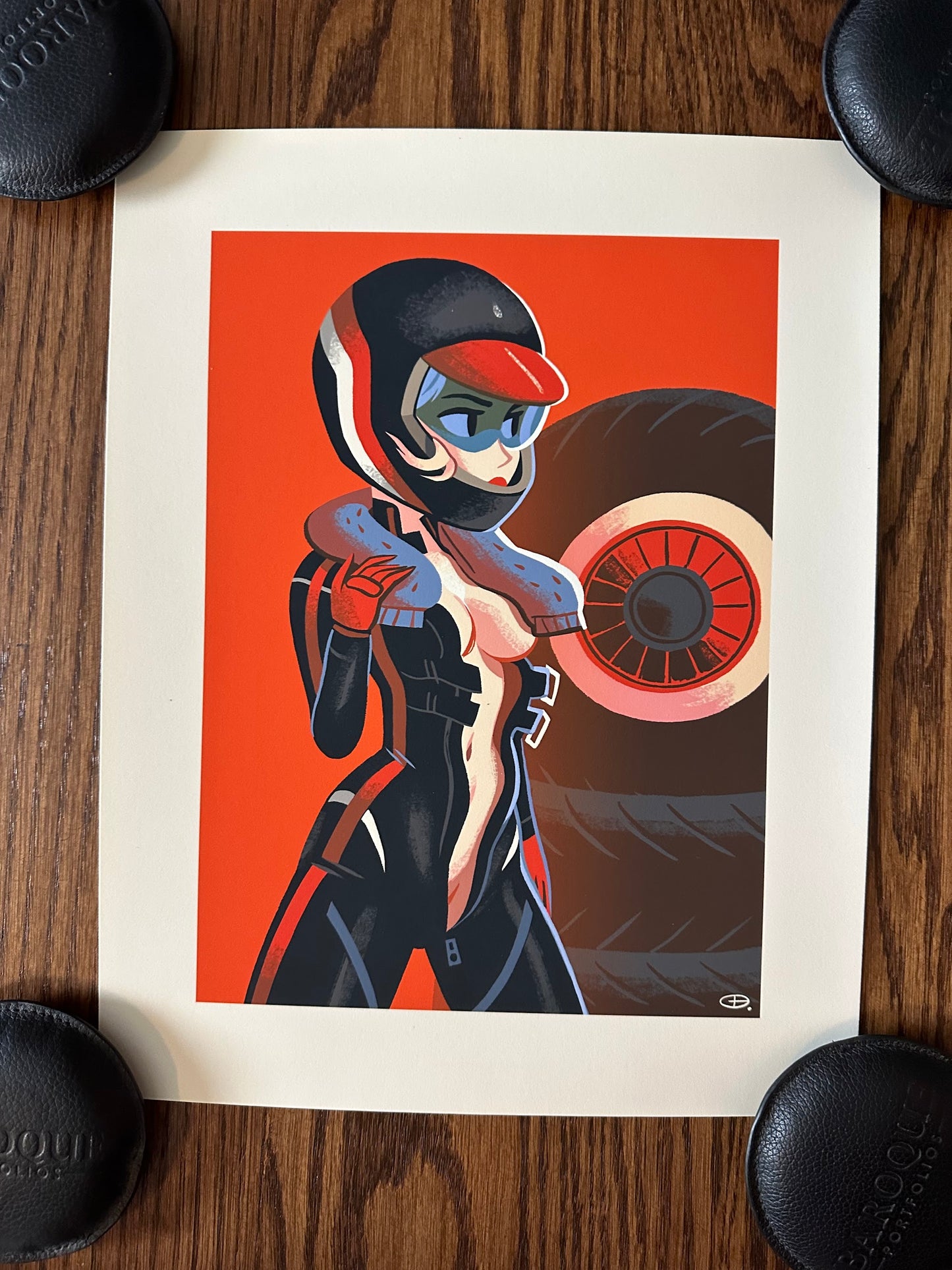 Glen Brogan – Driver Pin-Up Girl, 11 x 14 in, art print