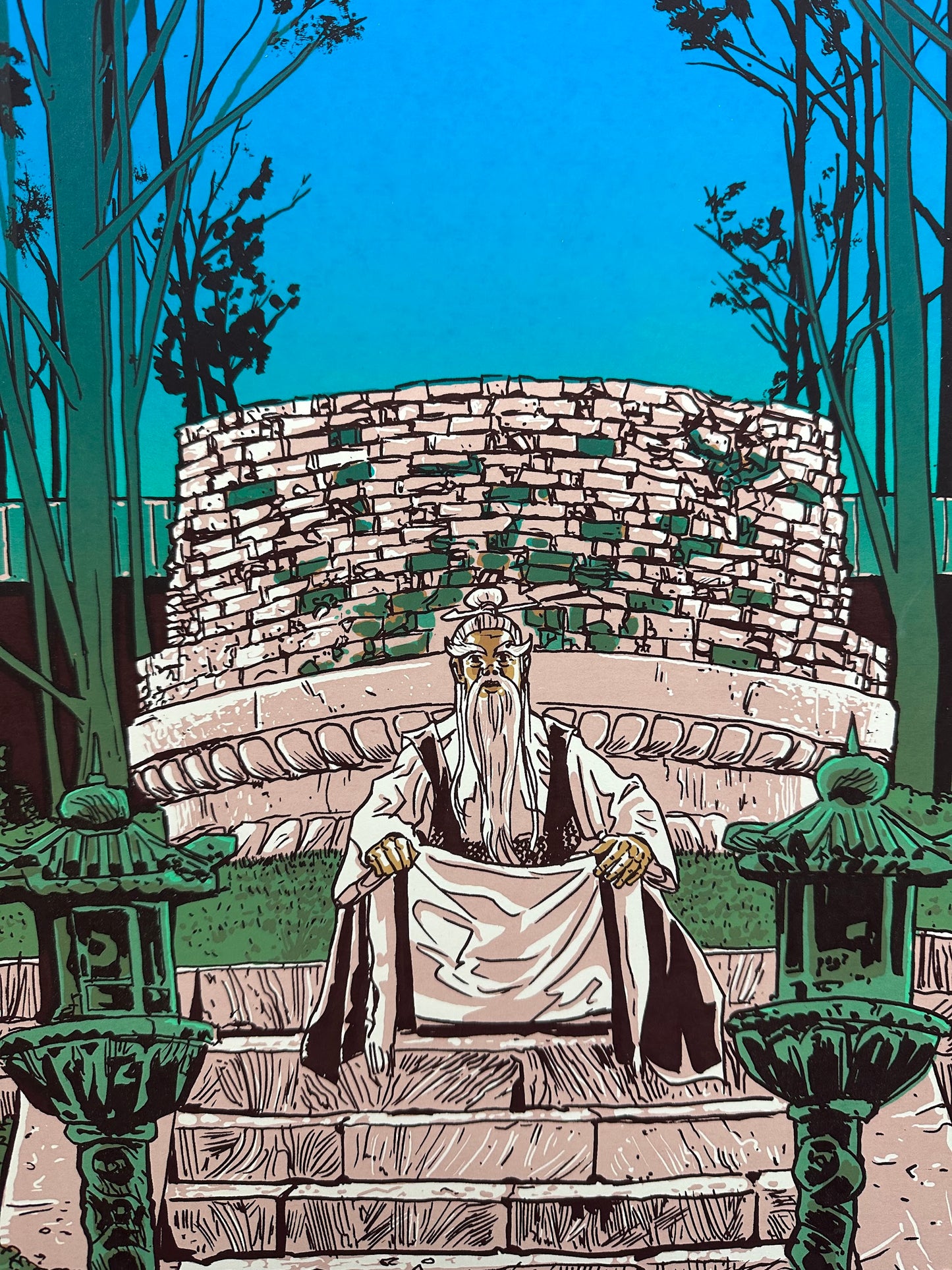 Tim Doyle – Kill Bill "Pai Mei Awaits", 12 x 24 in, art print, image 3