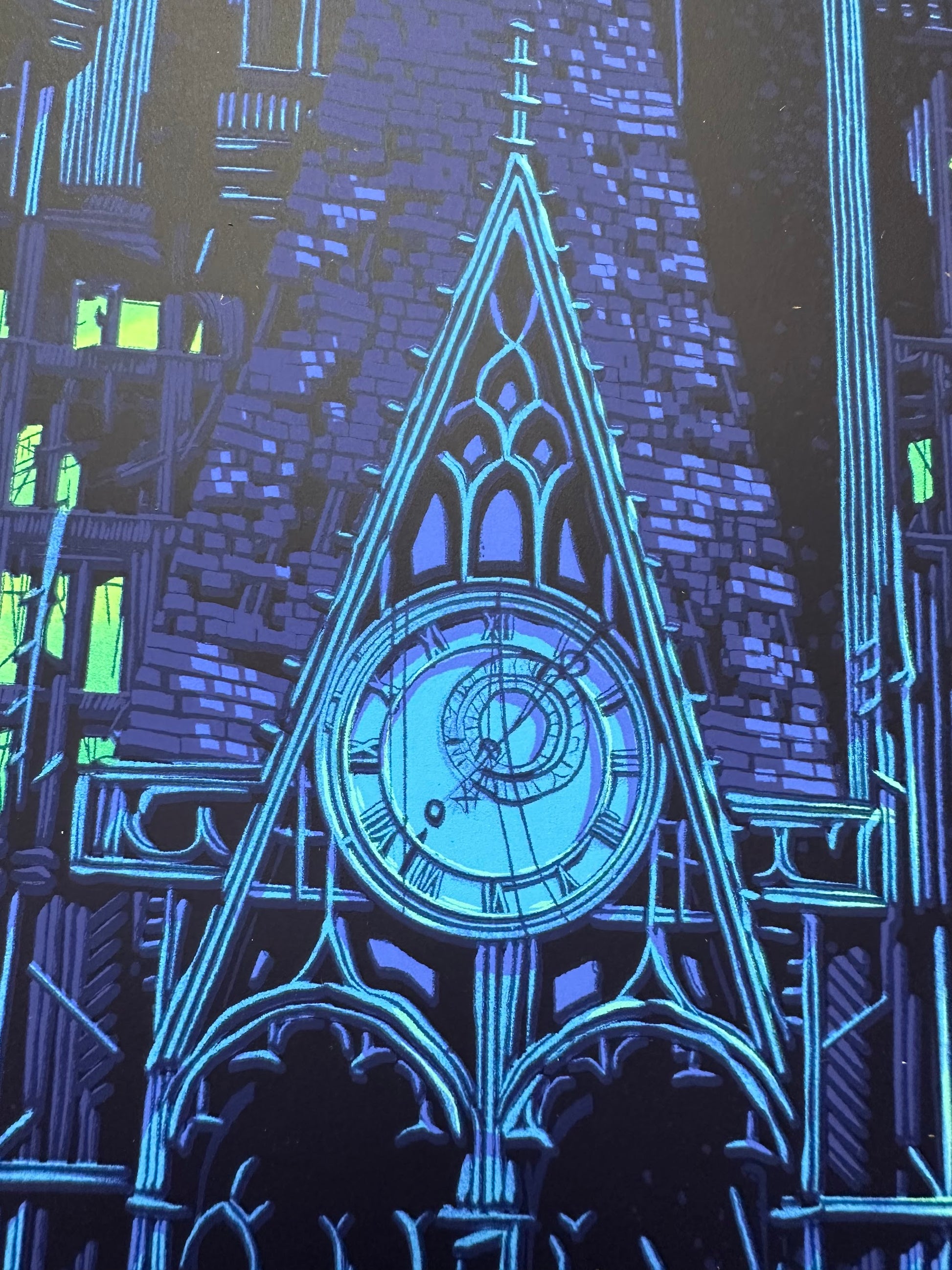 Daniel Danger – Disney Castle "To All That Come to the Happy Place" Green Variant, 24 x 36 in, poster, image 2