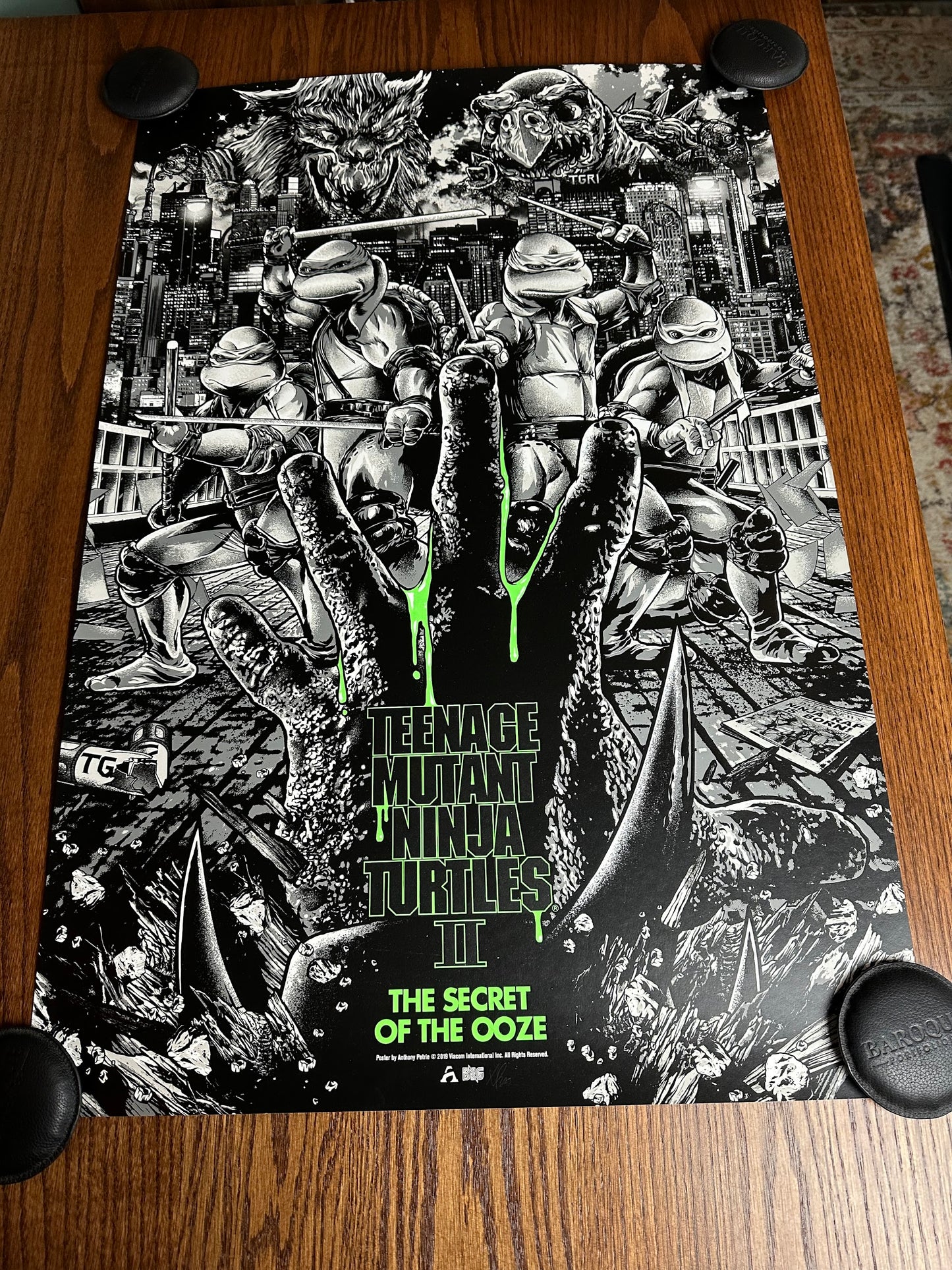 Anthony Petrie – Teenage Mutant Ninja Turtles 2 Variant, 24 x 36 in, poster