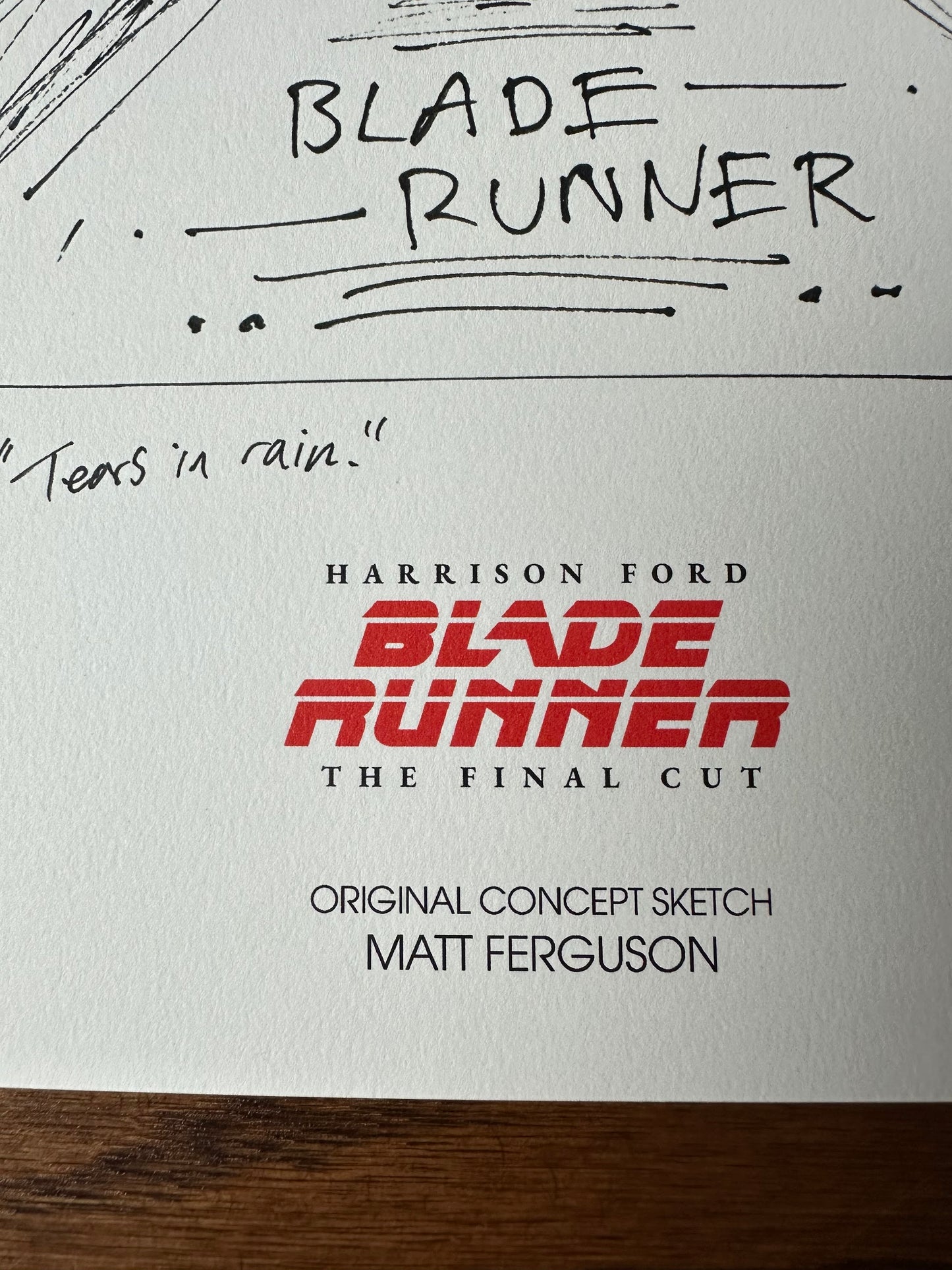 Matt Ferguson – Blade Runner Concept Sketch, 8 1/4 x 11 3/4 in, art print, image 3
