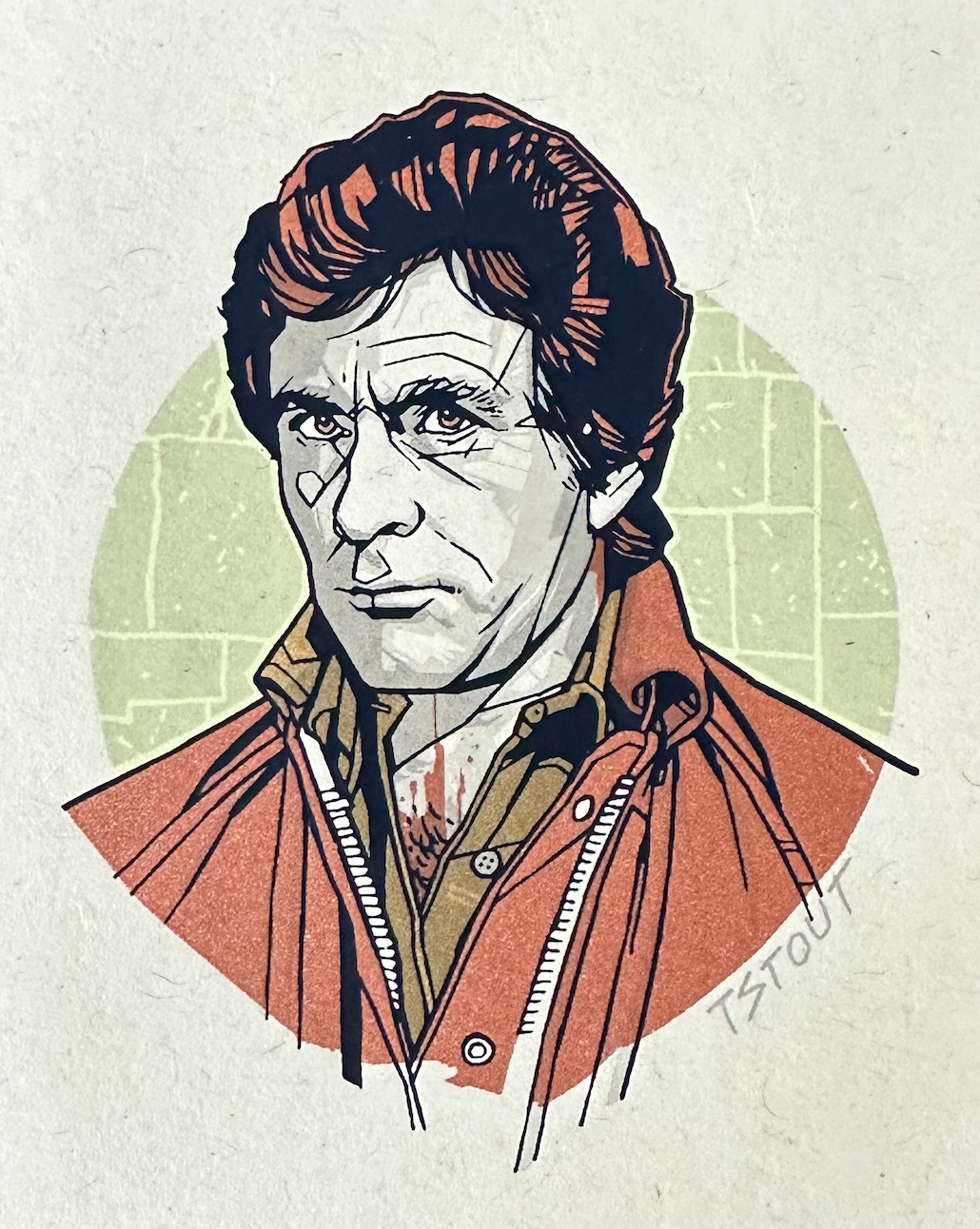 Tyler Stout – Pros and Cons Series X David Banner, 4 x 5 in, art print, image 3