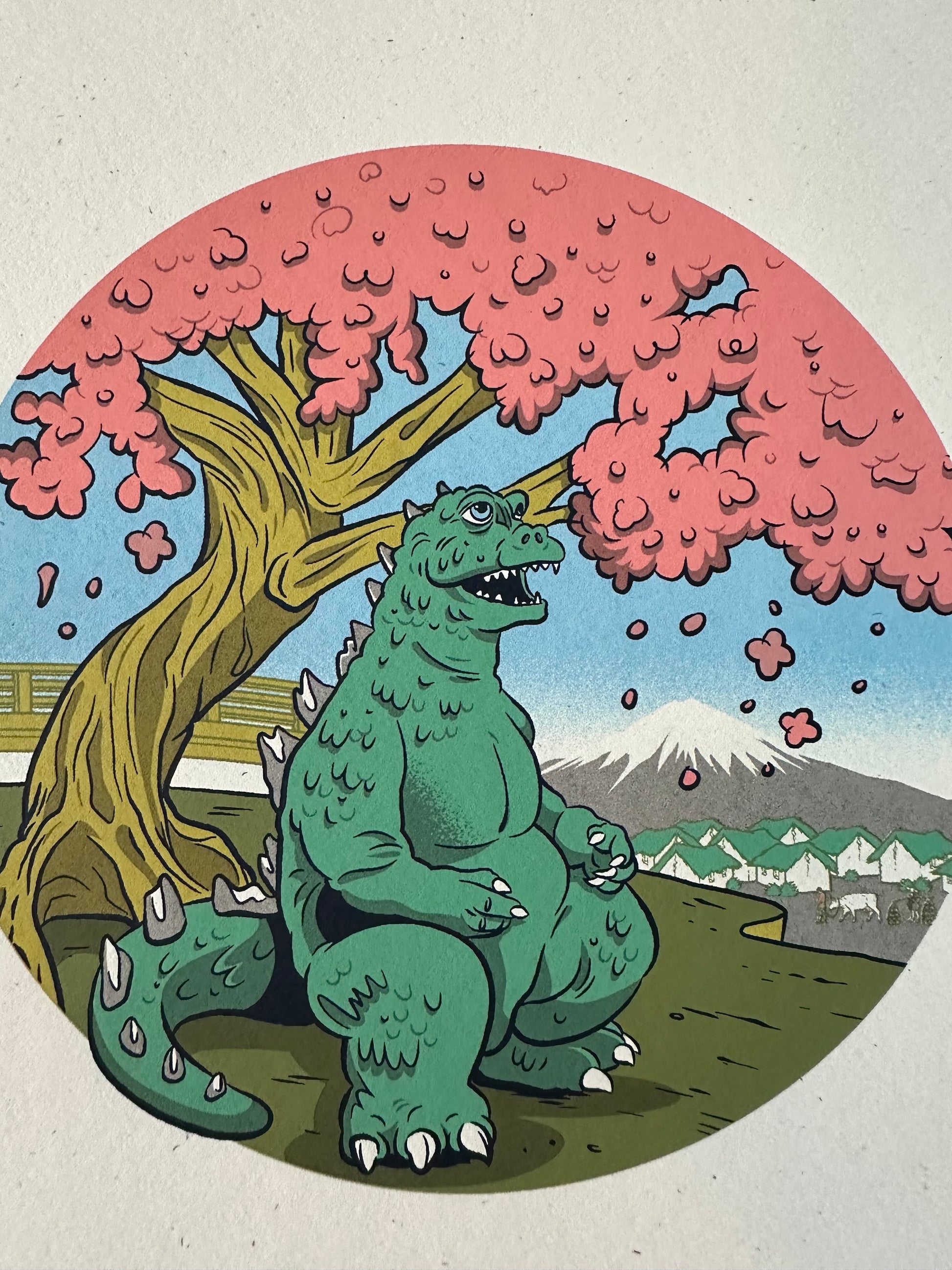 Anthony Petrie – Strange Beast Sakura, 7 x 7 in, art print, image 2