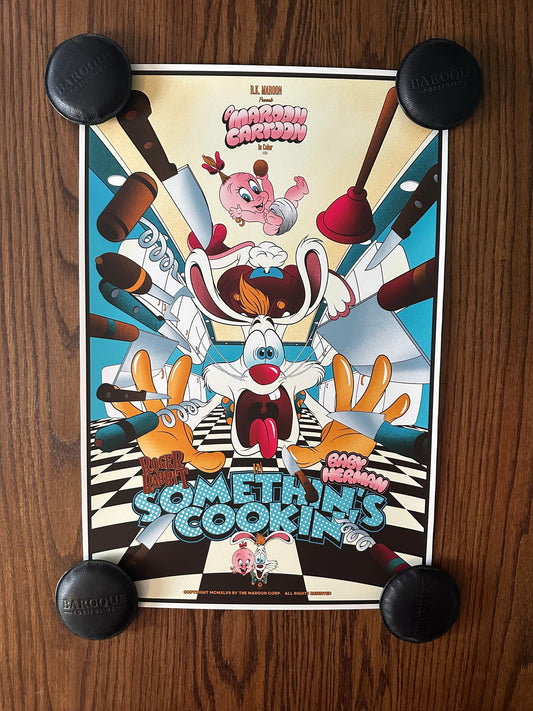 Mainger – Roger Rabbit Somethin's Cookin, 16 x 24 in, art print