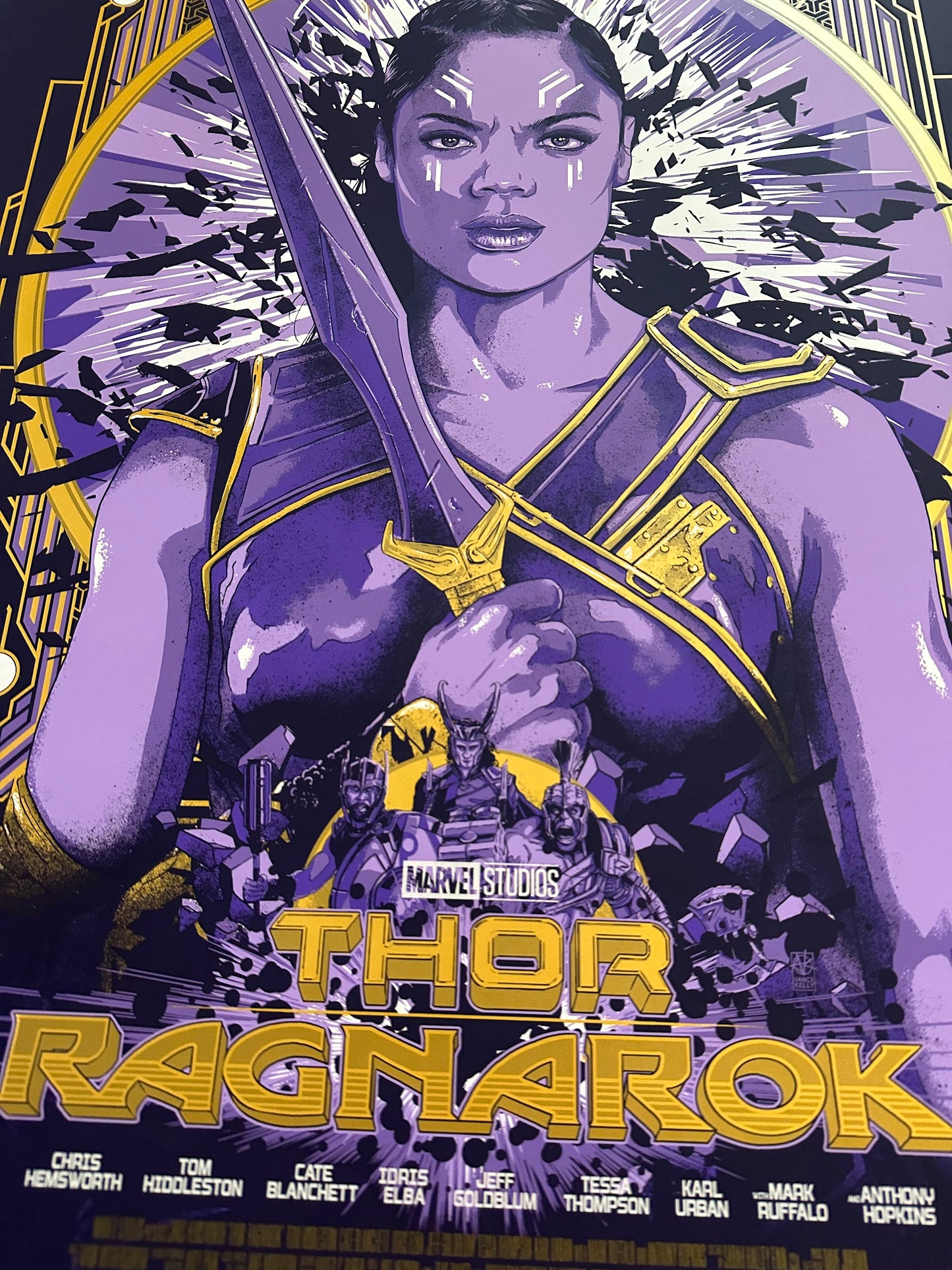Vance Kelly – Thor Ragnarok Valkyrie Variant, 24 x 36 in, poster, image 2
