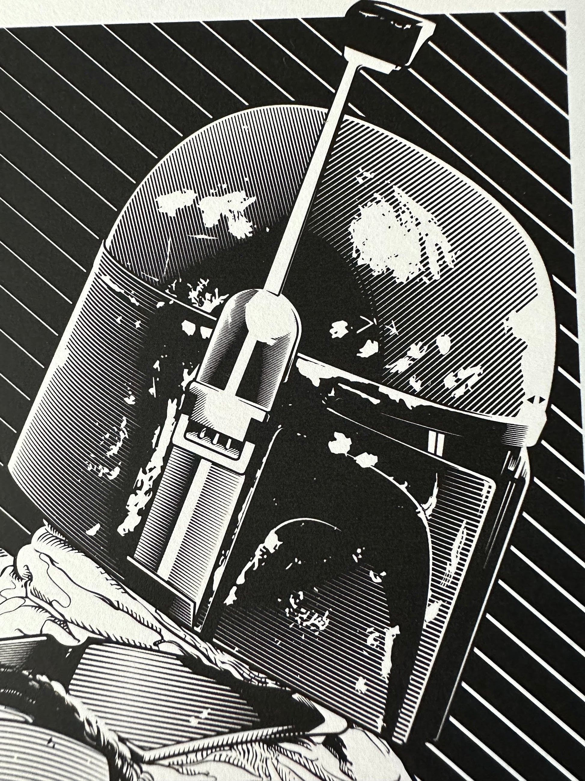 Joshua Budich - Star Wars Mando Milk Variant 6x6 art print - detail image 2