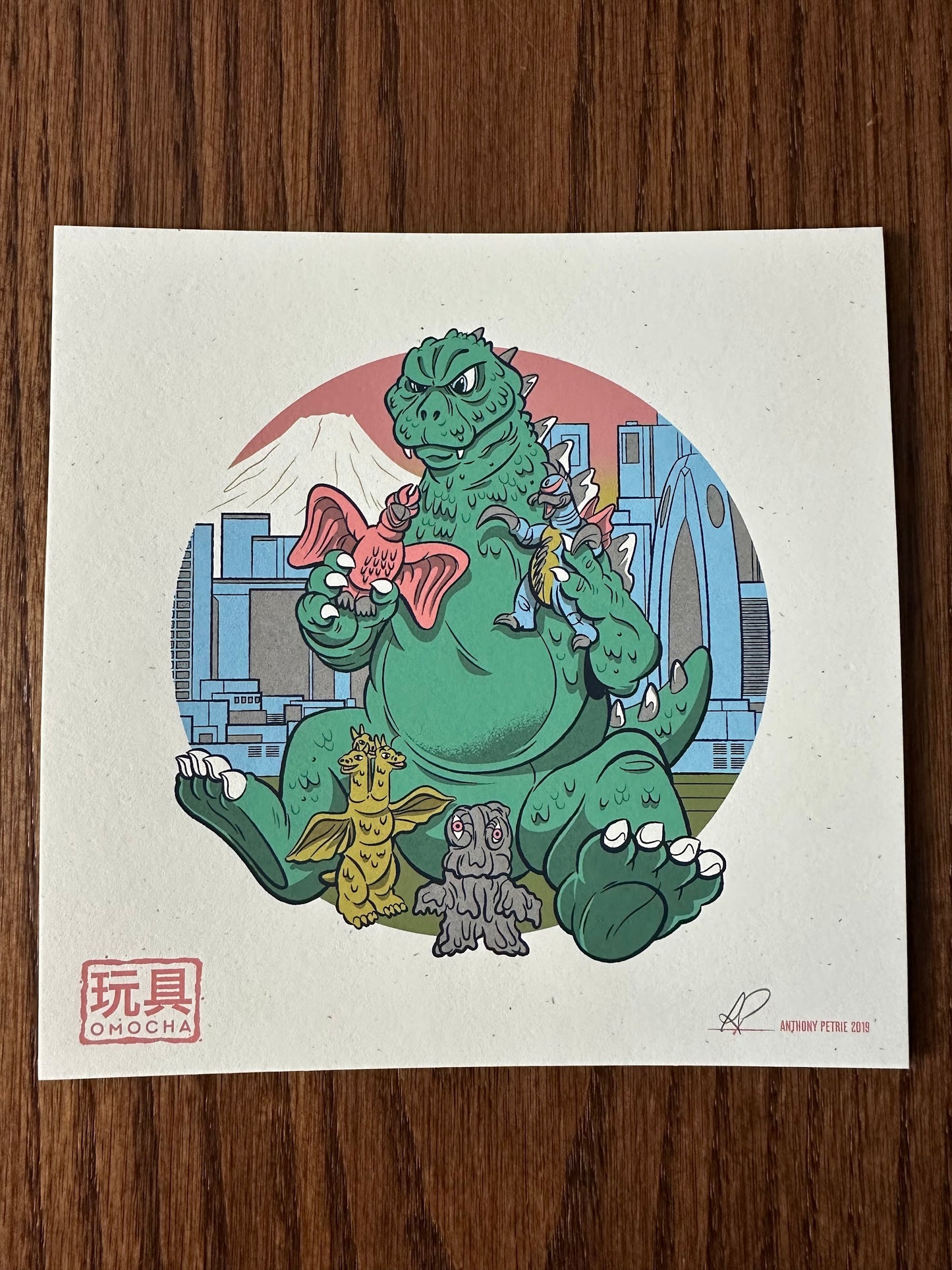 Anthony Petrie – Strange Beast Omocha, 7 x 7 in, art print