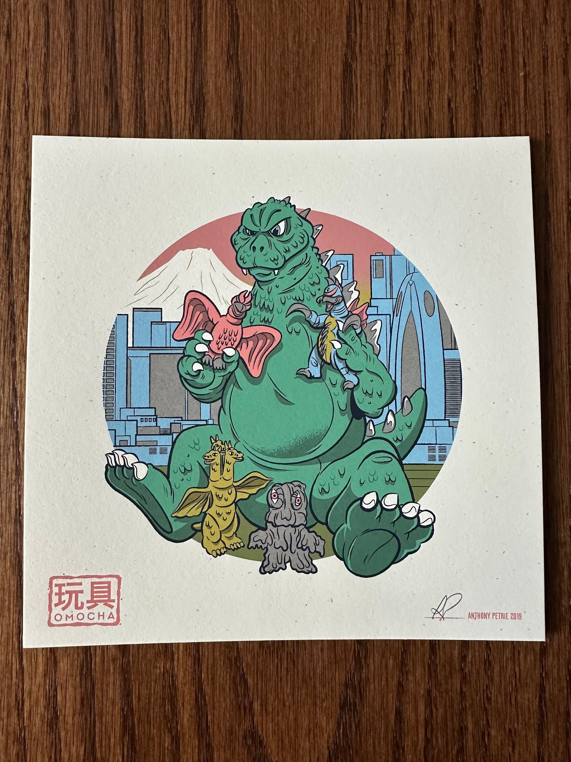 Anthony Petrie – Strange Beast Omocha, 7 x 7 in, art print