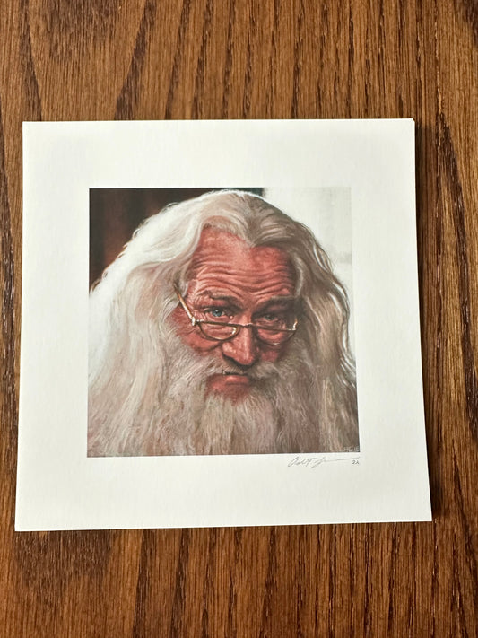 Ashton Gallagher – Harry Potter Dumbledore Portrait, 6 x 6 in, art print