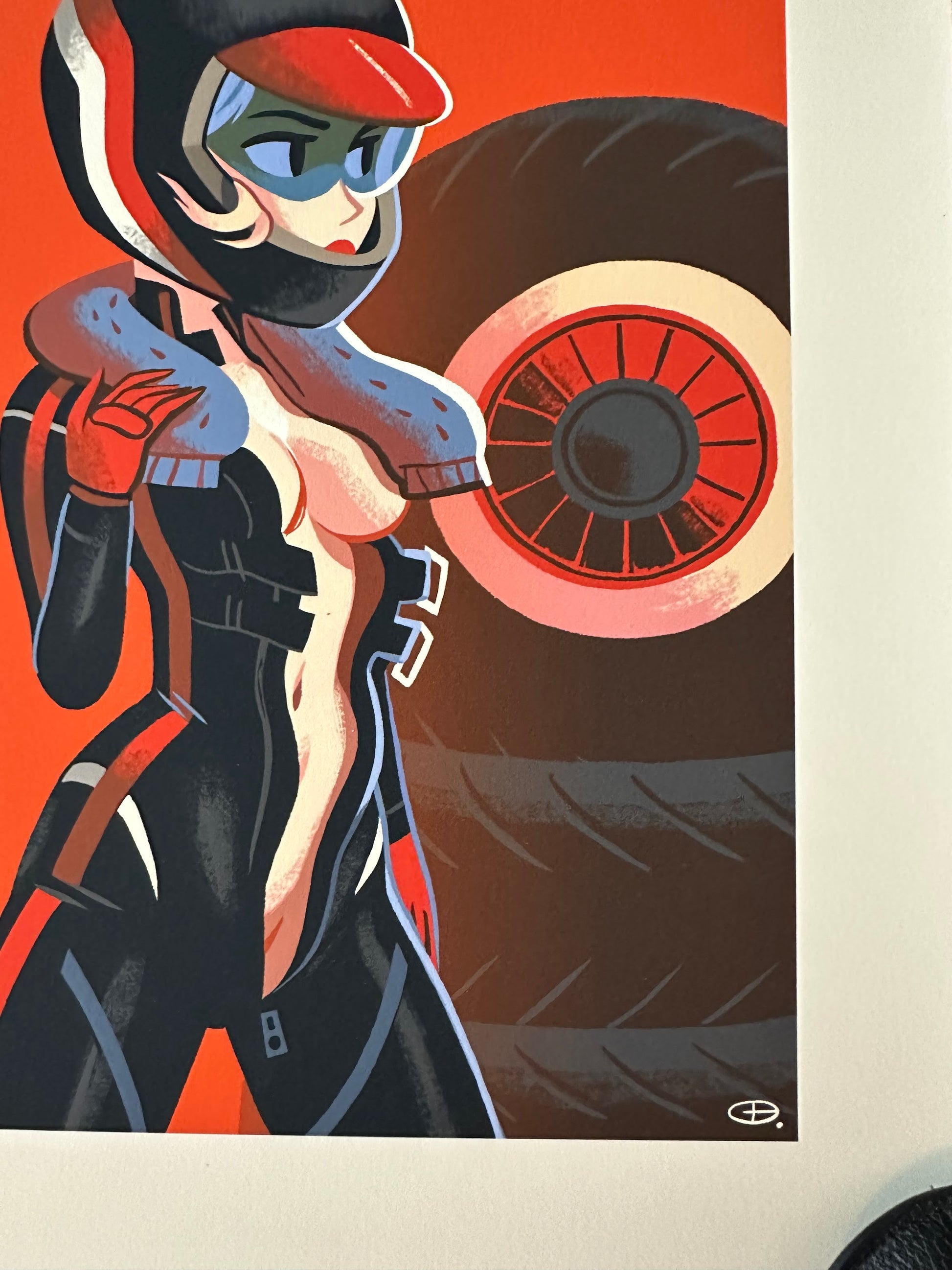 Glen Brogan – Driver Pin-Up Girl, 11 x 14 in, art print, image 3