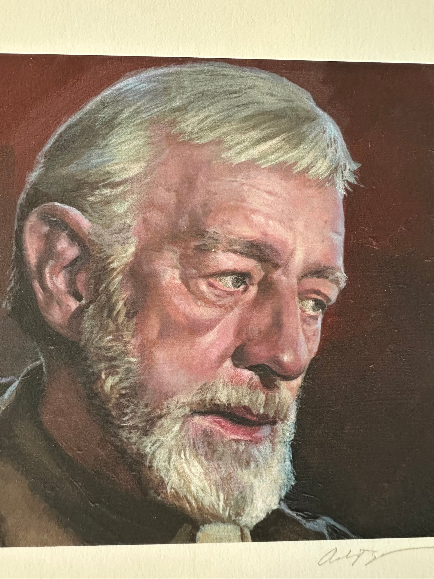 Ashton Gallagher – Star Wars Obi Wan Kenobi "Old Ben" Portrait, 6 x 6 in, art print, image 2