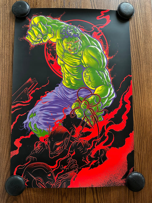 Zombie Yeti – Avengers Hulk, 24 x 36 in, poster