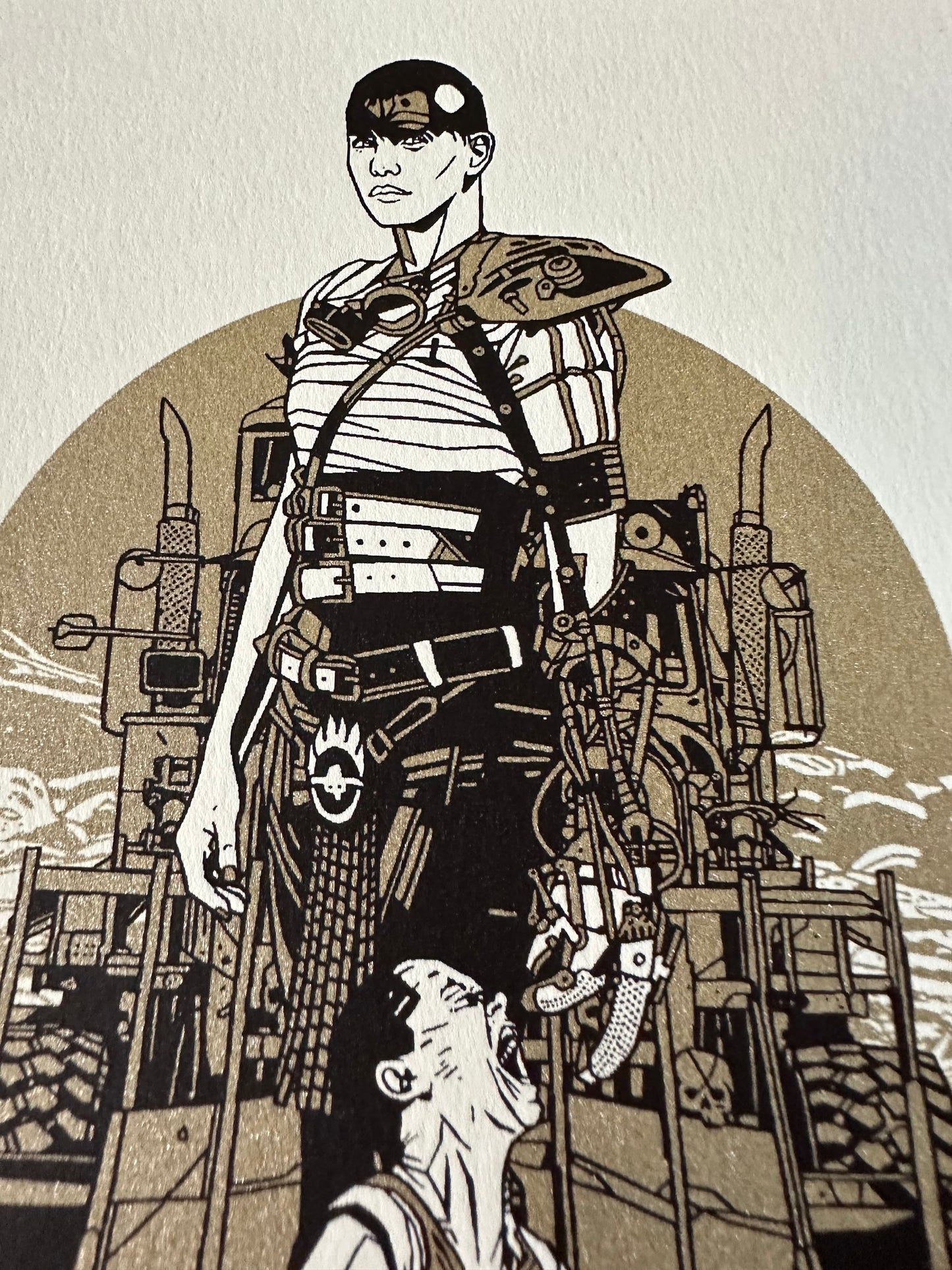 Tyler Stout - Mad Max Furiosa Large Handbill 5x8 art print - detail image 2