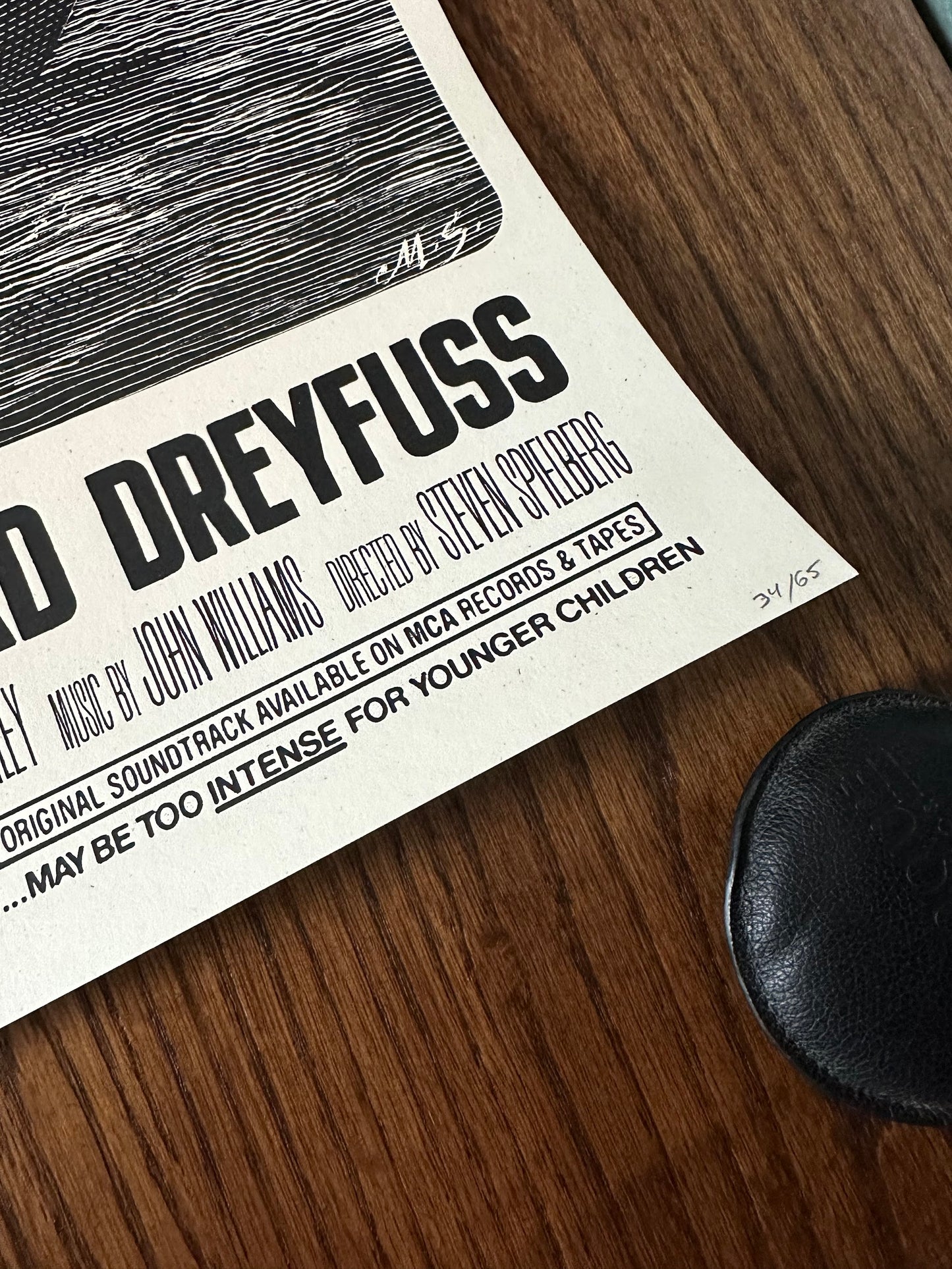 Mark Summers - Jaws Gold Variant 24x36 movie poster - detail image 6