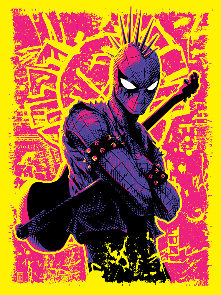 Tracie Ching – Spider-Punk, 18 x 24 in, art print, image 6