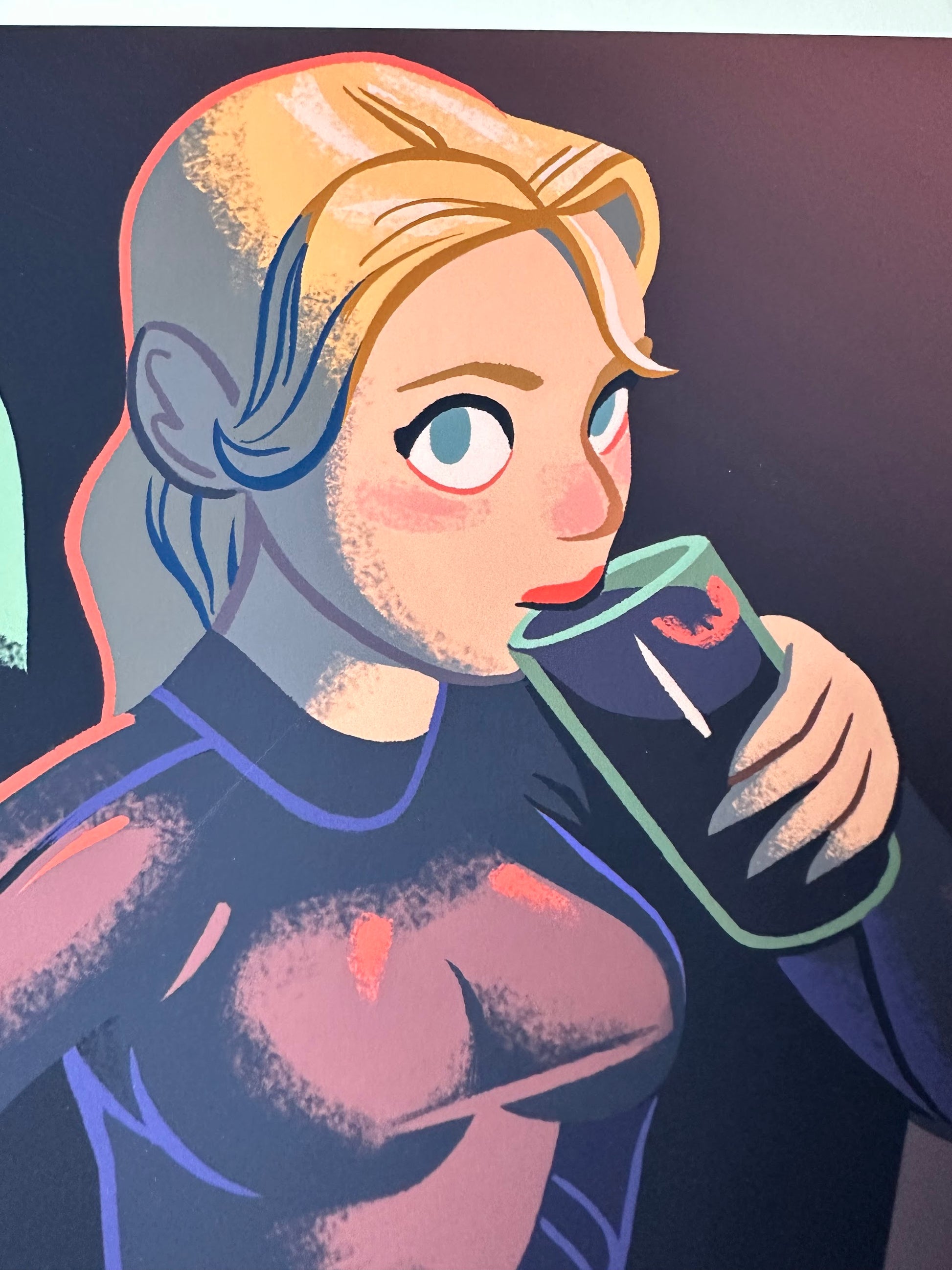Glen Brogan – Drink Pin-Up Girl, 11 x 14 in, art print, image 2