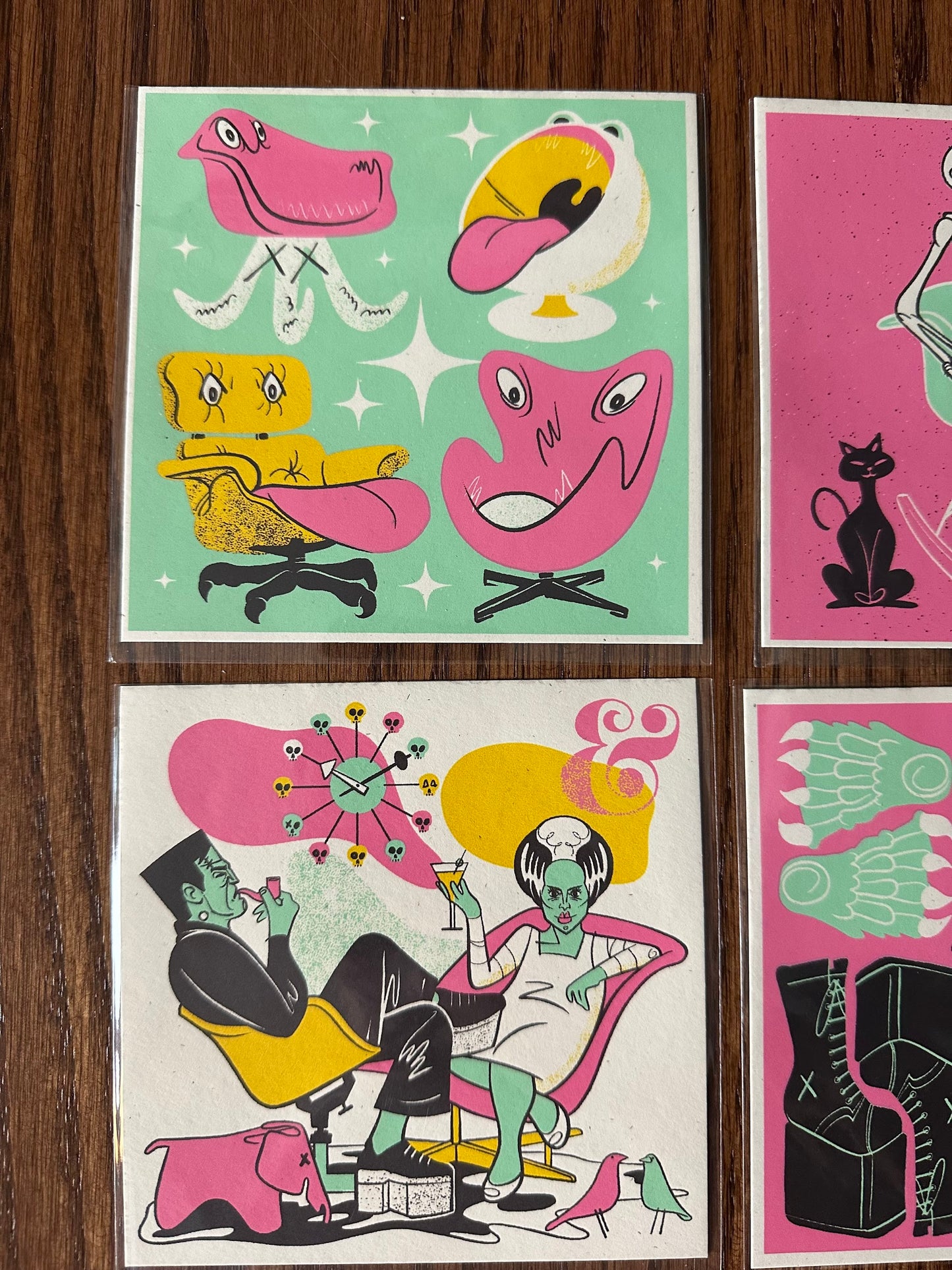 Anthony Petrie - Mod Squad Halloween Portrait Set of 6 5x5 art print - detail image 2