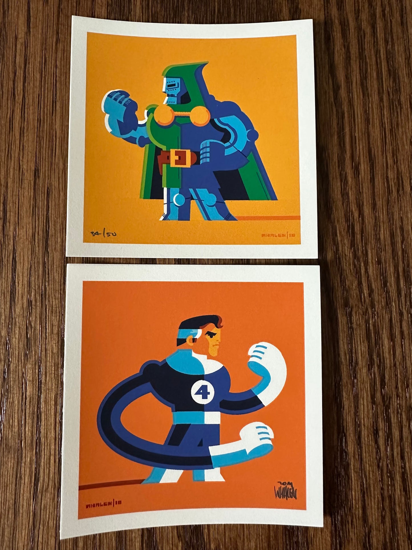 Tom Whalen - Fantastic Four Set 4x4 art print