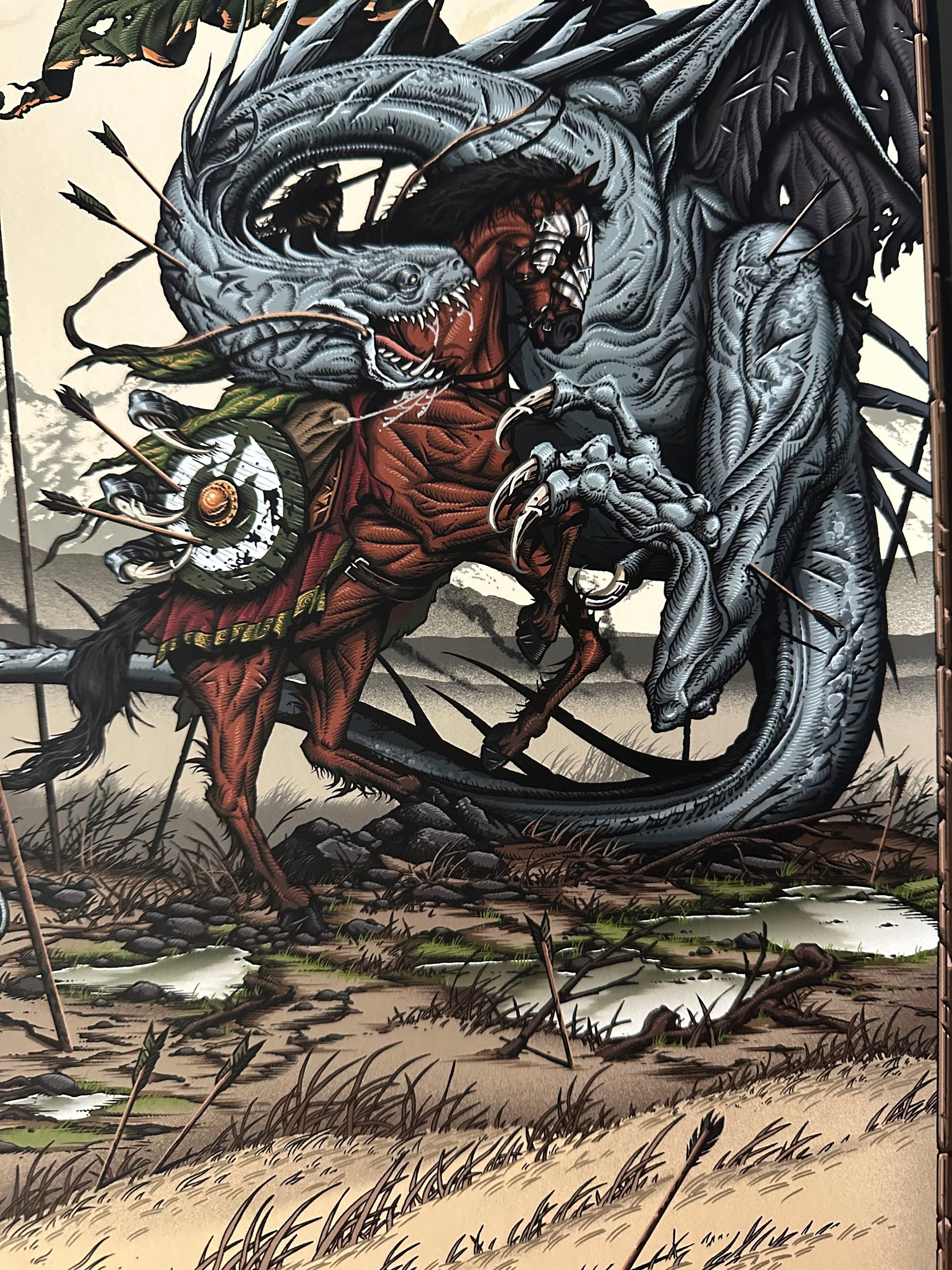 Brad Dunlop – LOTR Battle of the Pelennor Fields, 12 x 24 in, art print, image 3