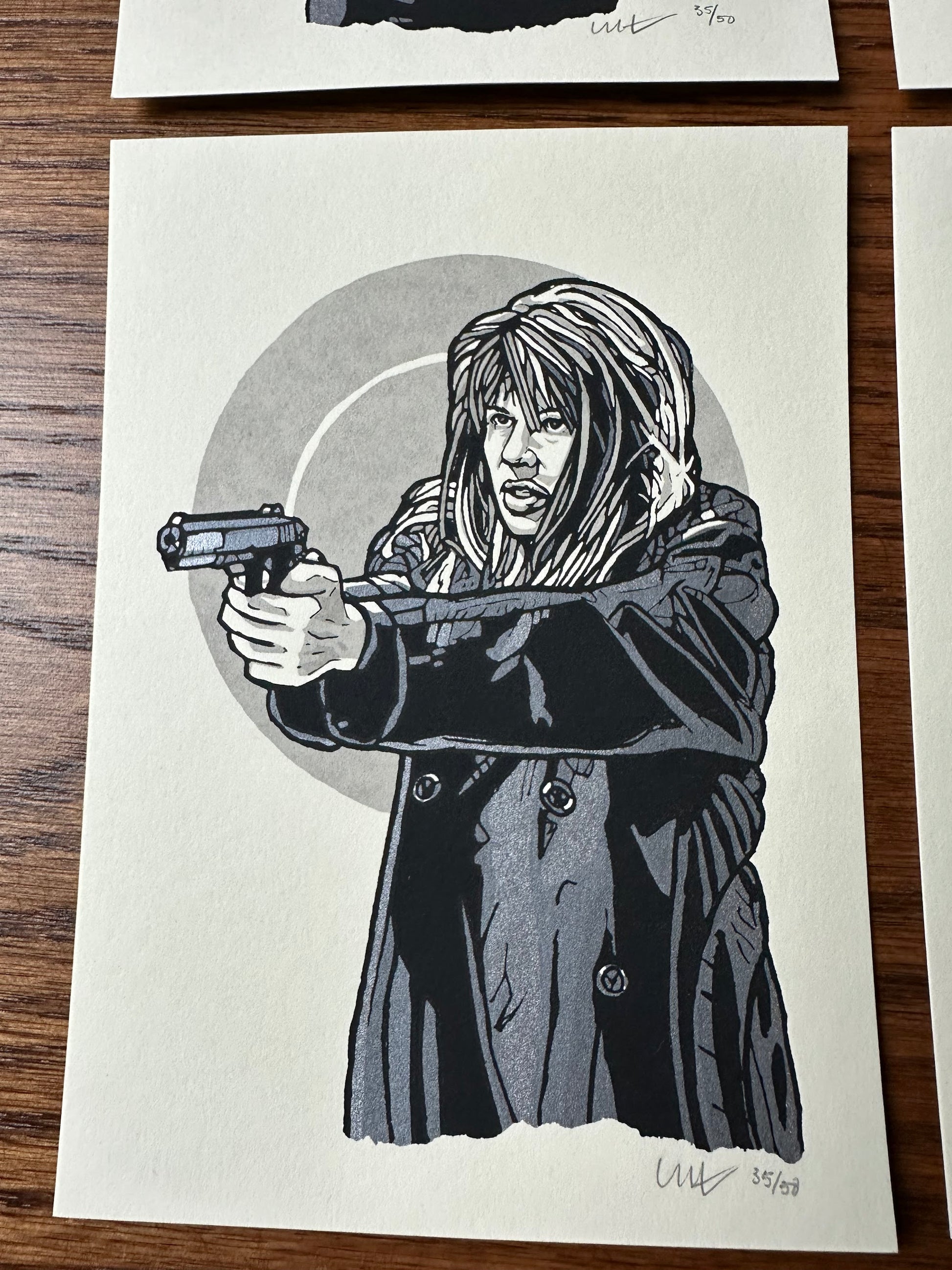New Flesh – Terminator Lot of 4 Handbill set, 5 x 7 in, art print, image 4