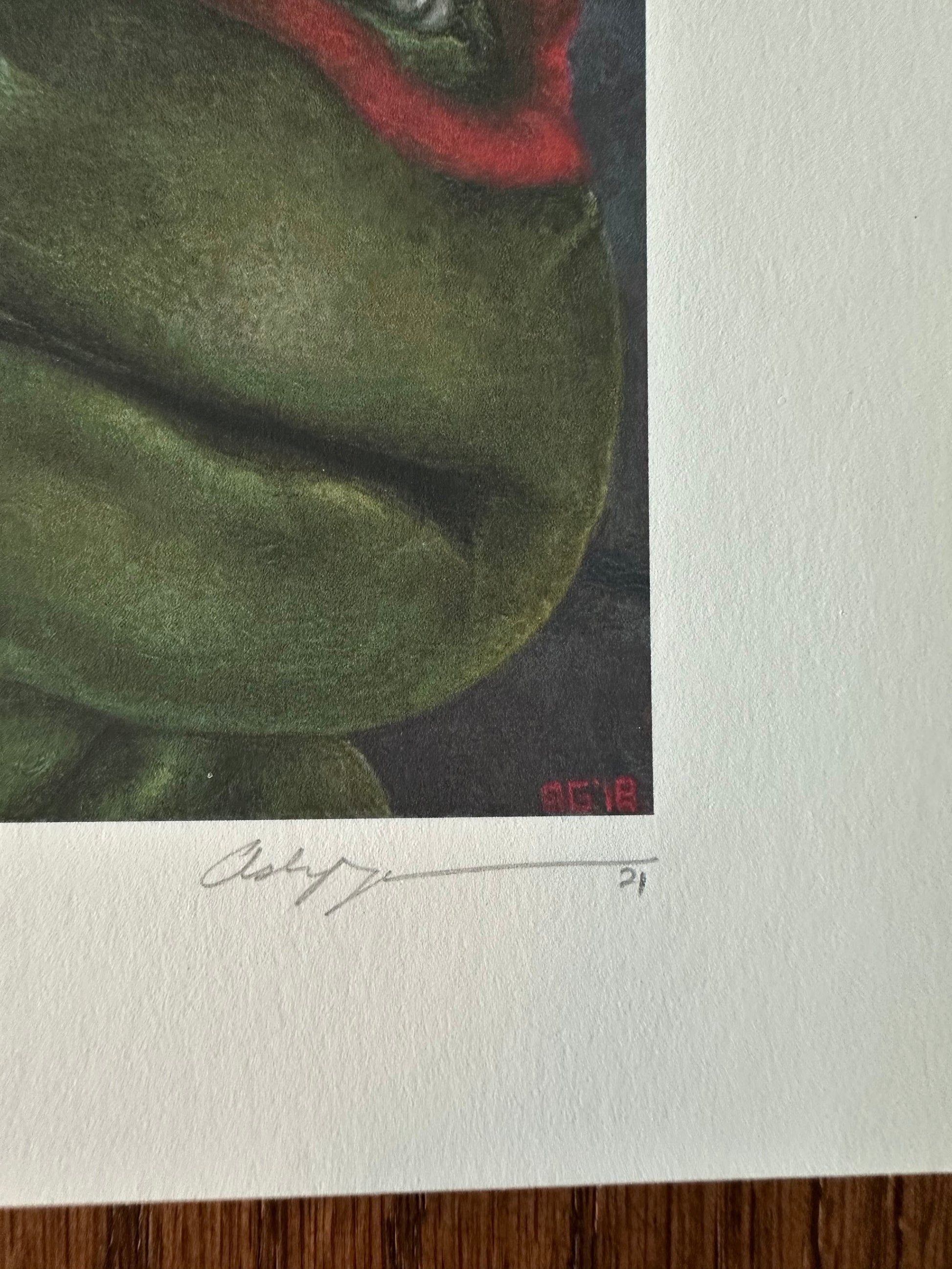 Ashton Gallagher – Teenage Mutant Ninja Turtles Raph Portrait, 6 x 6 in, art print, image 4