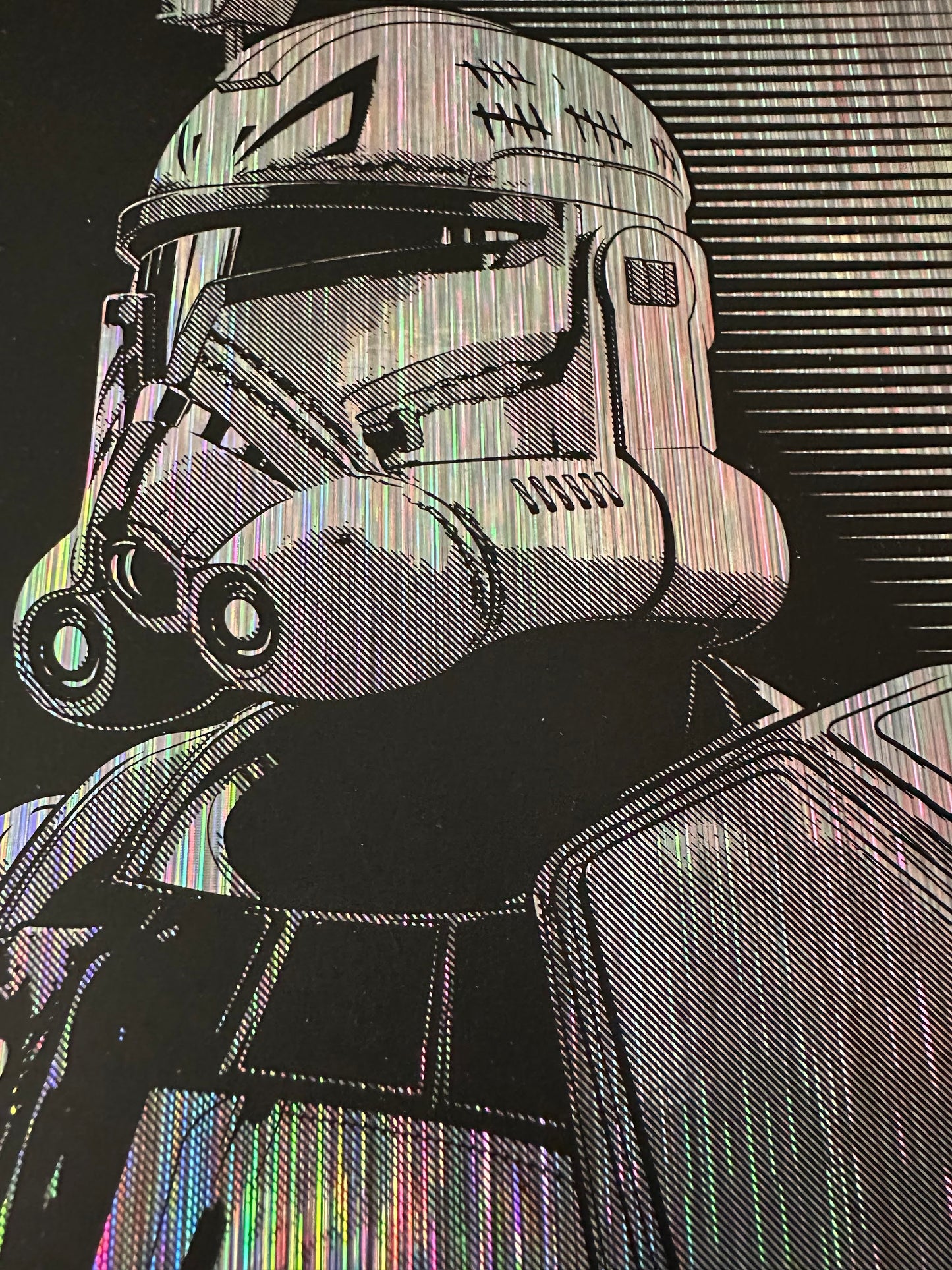 Joshua Budich - Star Wars Commander Rex Tinsel Foil Variant 6x6 art print - detail image 2