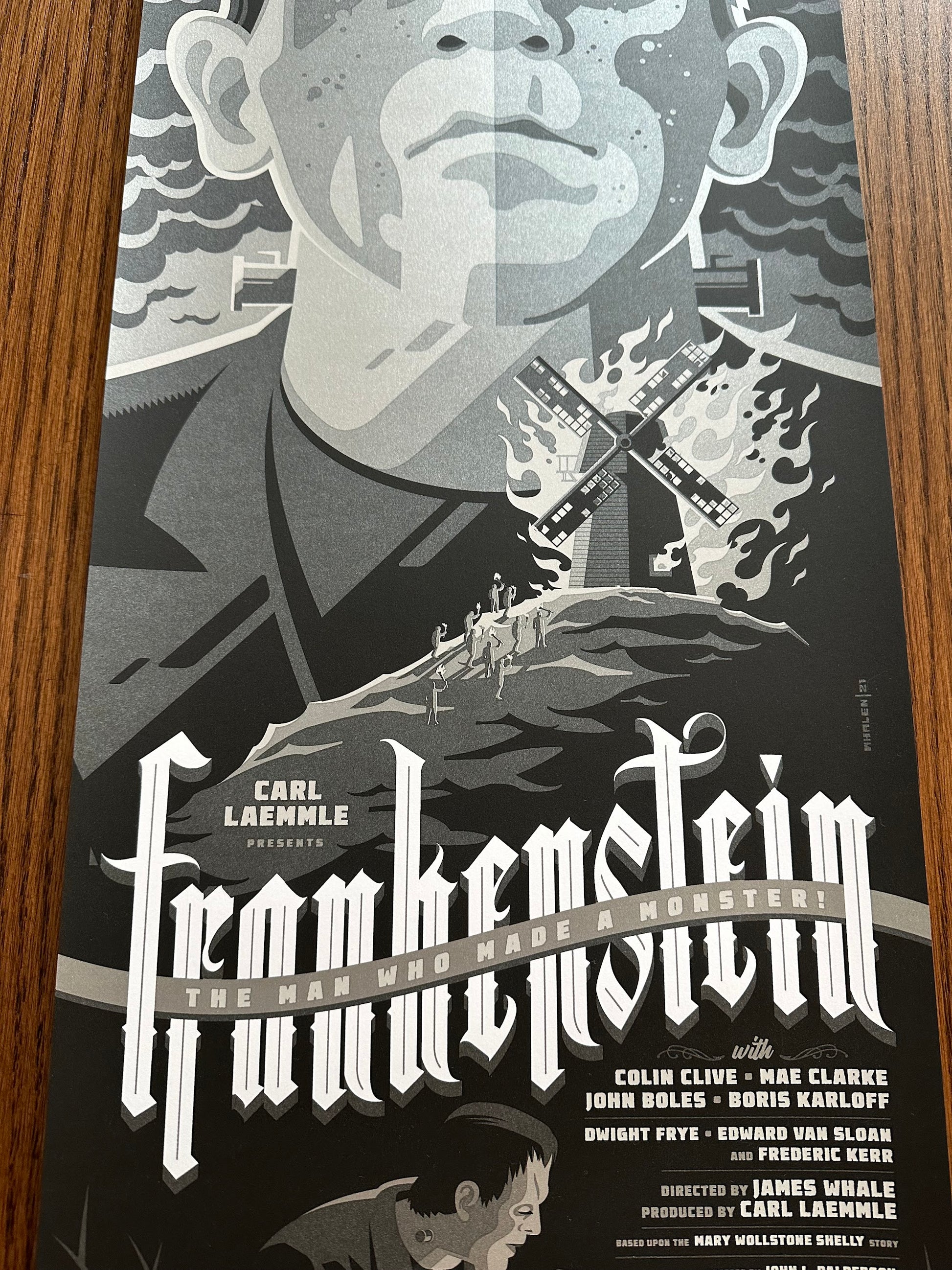 Tom Whalen – Frankenstein Variant, 12 x 36 in, art print, image 3