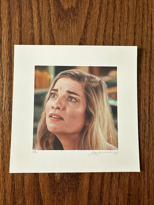Ashton Gallagher – Schitt's Creek Alexis Rose Portrait, 6 x 6 in, art print