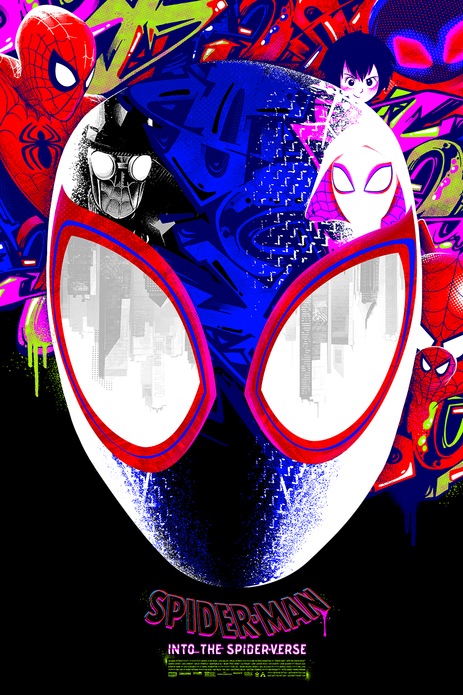 Anthony Petrie – Spider-Man Into the Spider-verse, 24 x 36 in, poster, image 9