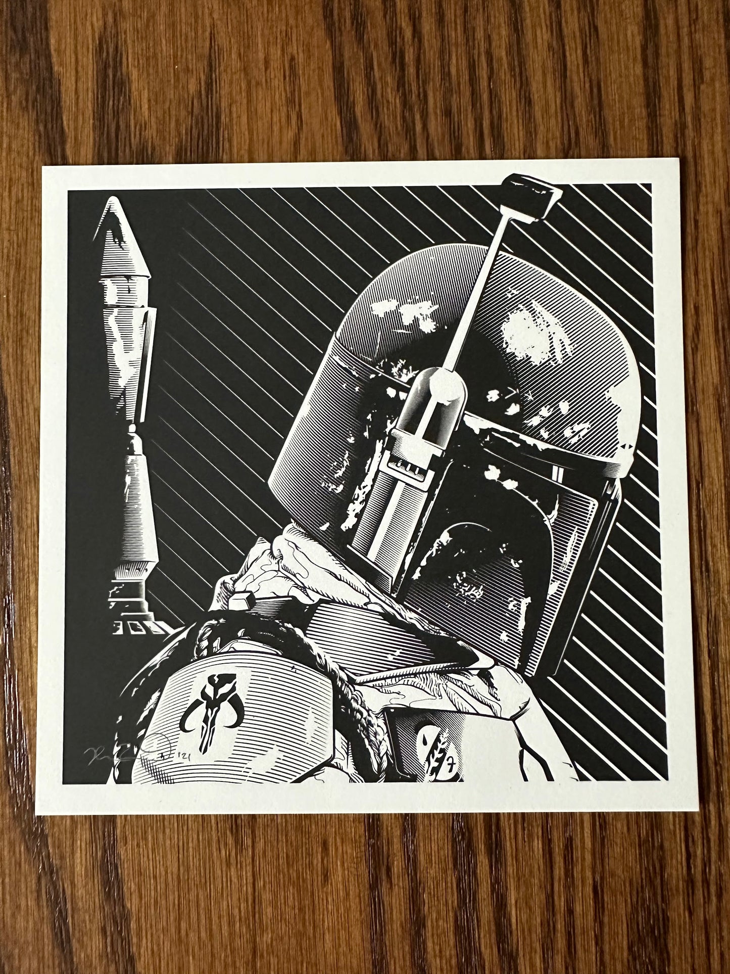 Joshua Budich - Star Wars Mando Milk Variant 6x6 art print