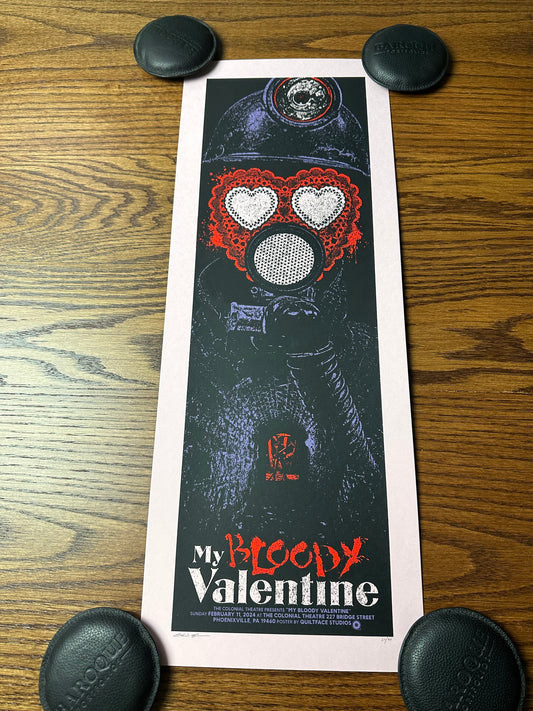 QFSChris – My Bloody Valentine, 9 x 24 in, art print
