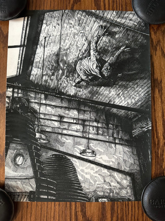 Nathan Chesshir – The Creeping Terror, 16 x 12 in, art print