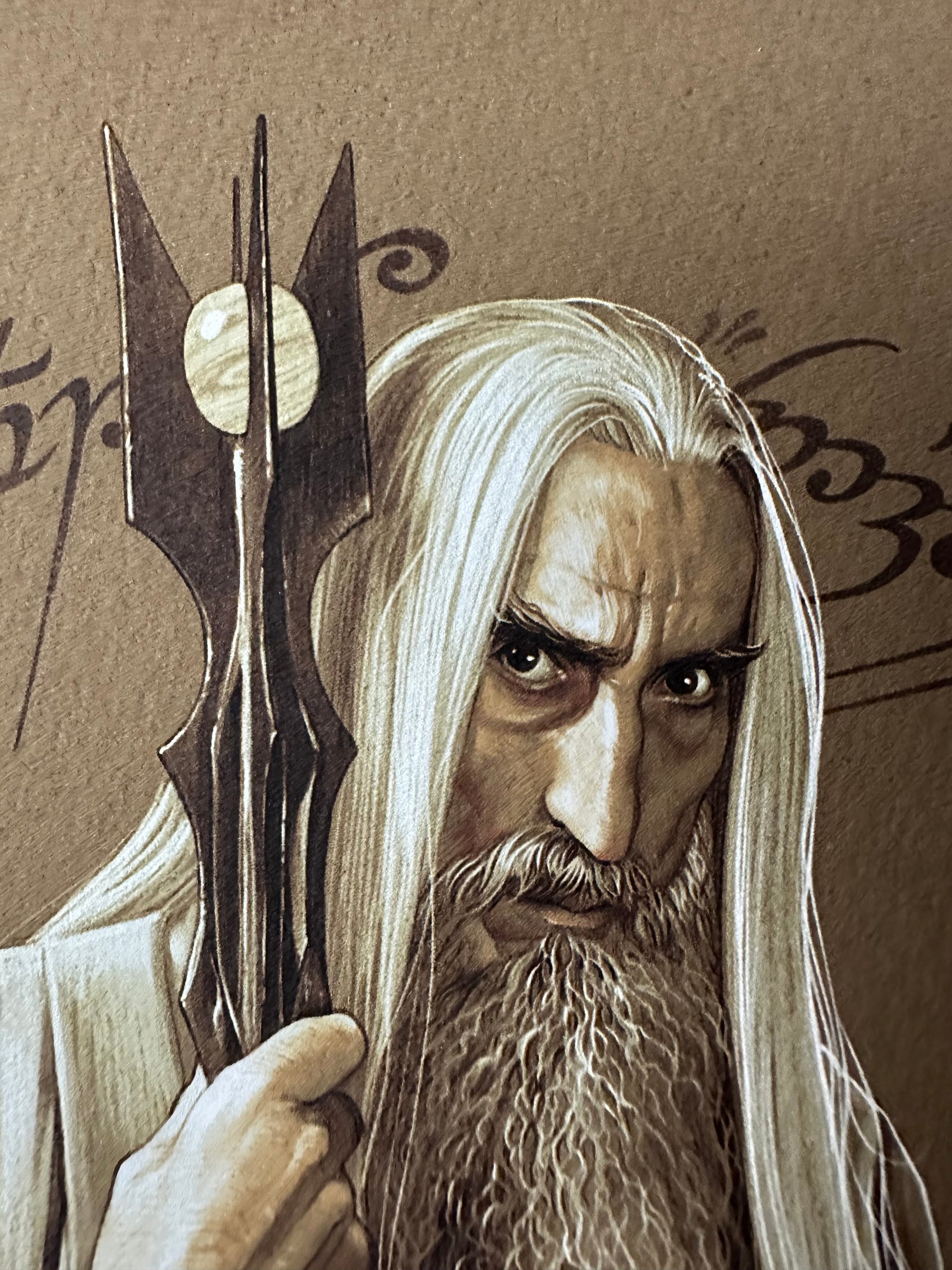 Phantom City Creative – Lord of the Rings Saruman Portrait, 8 x 8 in, art print, image 2