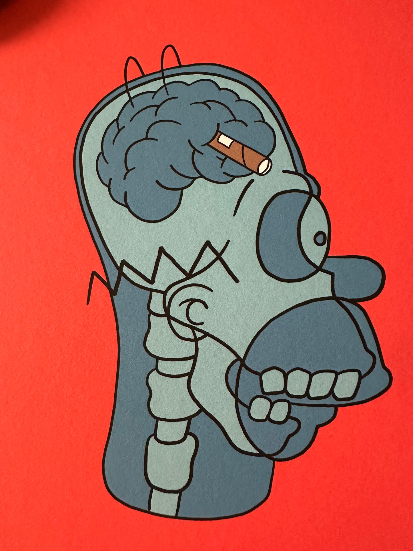 Raid71 - The Simpsons Homer X-Ray 10x10 art print - detail image 2