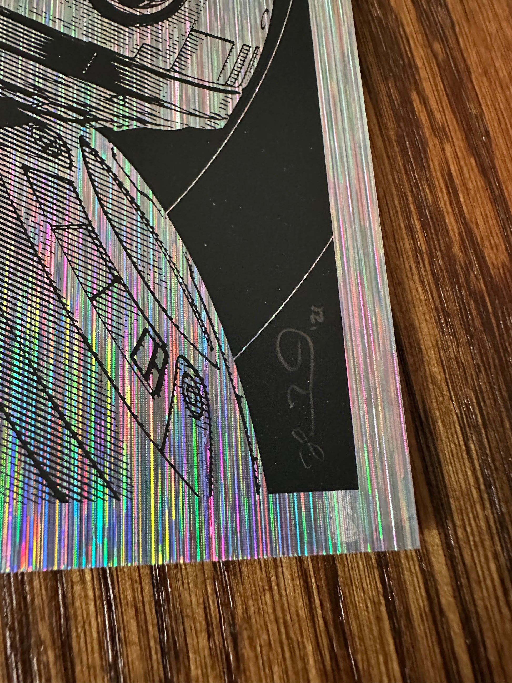 Joshua Budich - Star Wars BB8 Tinsel Foil Variant 6x6 art print - detail image 3