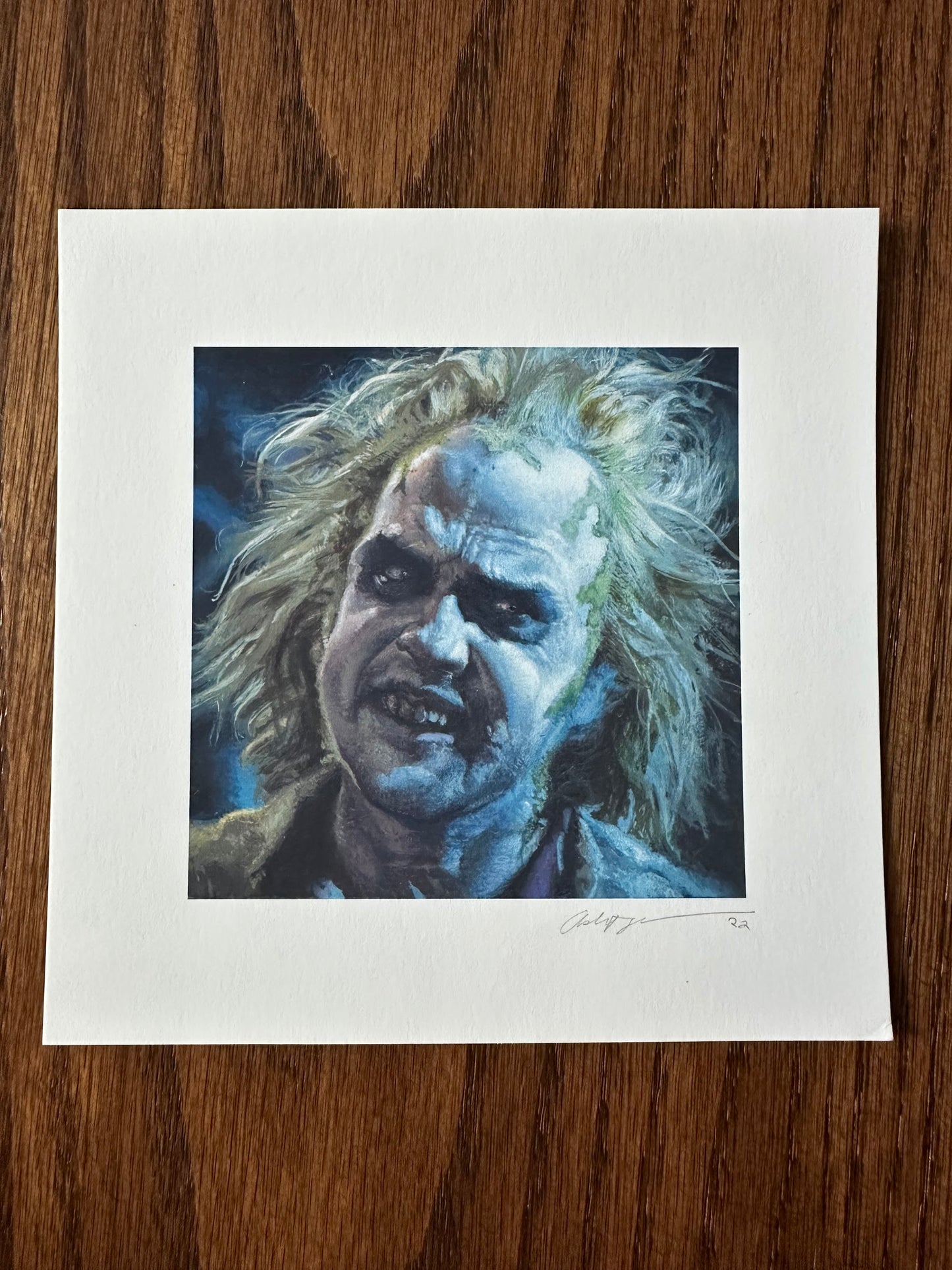 Ashton Gallagher – Beetlejuice Portrait, 6 x 6 in, art print
