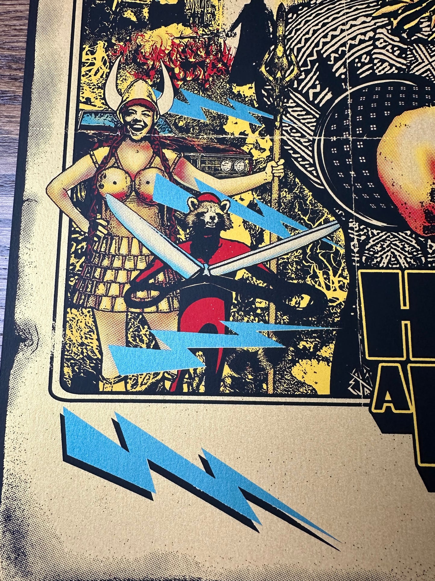 EJR – Hobo with Mjolnir Gold Variant, 24 x 18 in, art print, image 4